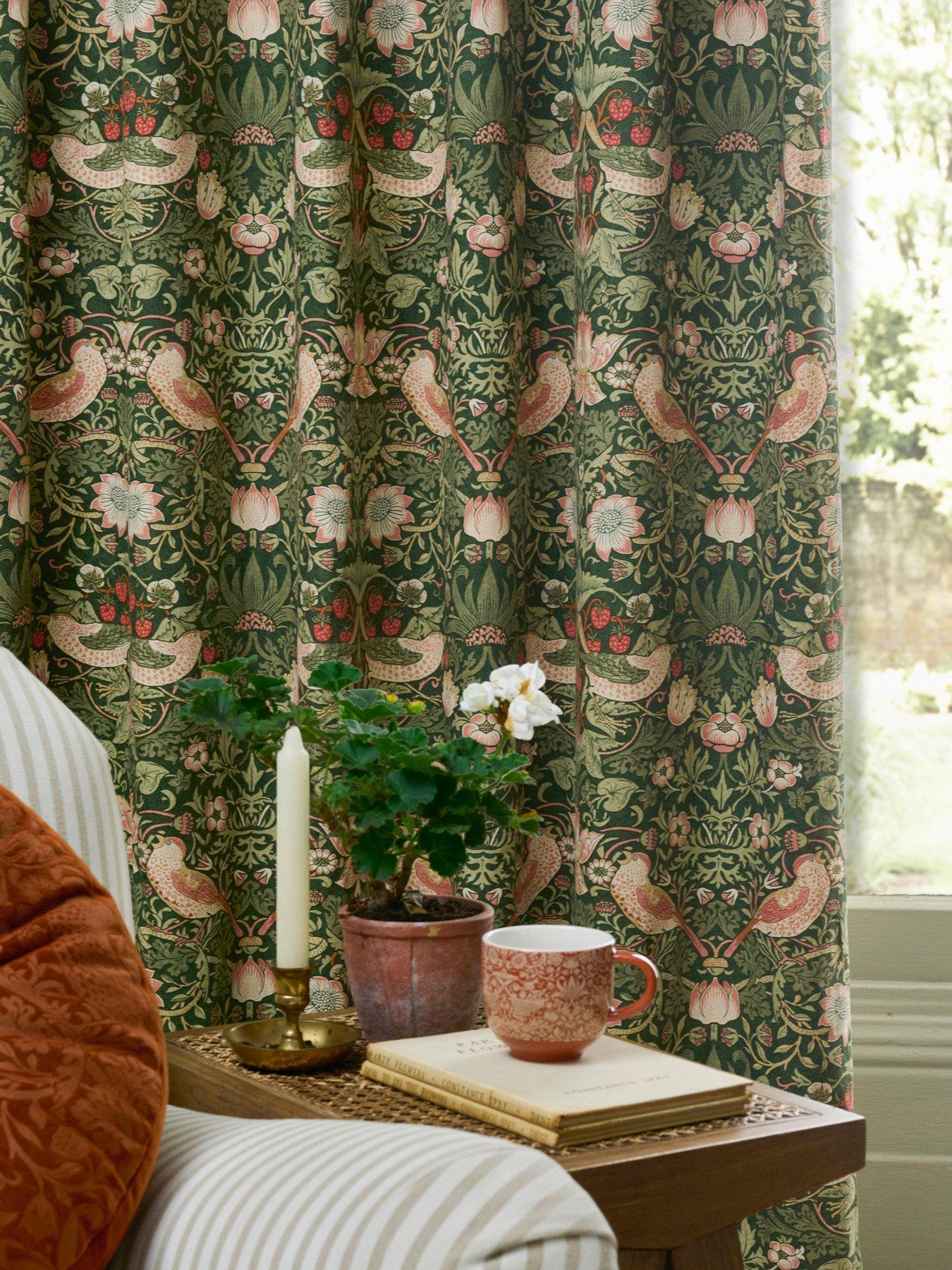 william-morris-at-home-sunflower-blackout-lined-header-tape-curtains-dark-oliveback
