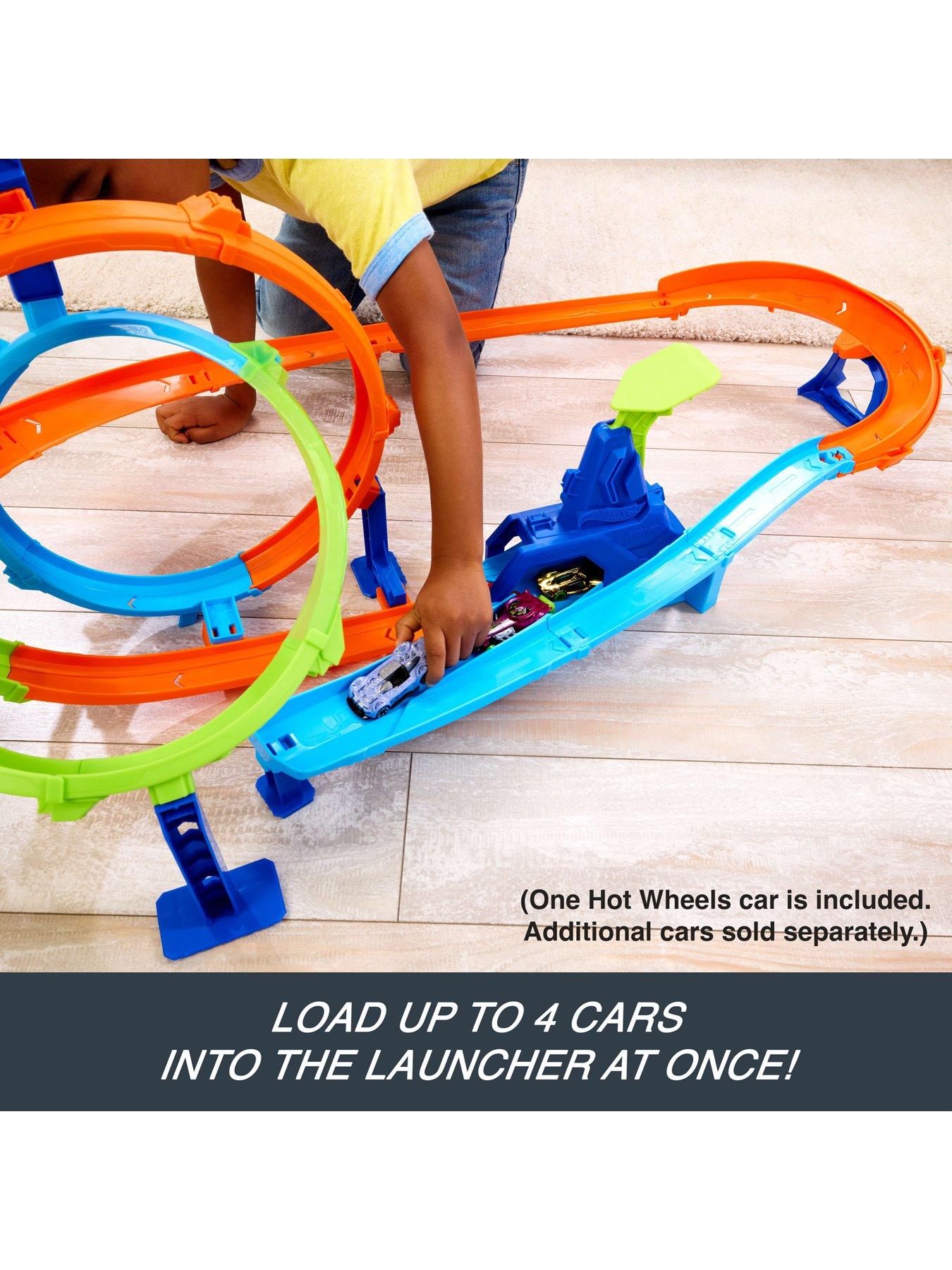 Image 3 of 8 of Hot Wheels Stunt Tracks Rapid Launch Cyclone Track Set &amp; 1:64 Scale Die-Cast Toy Car