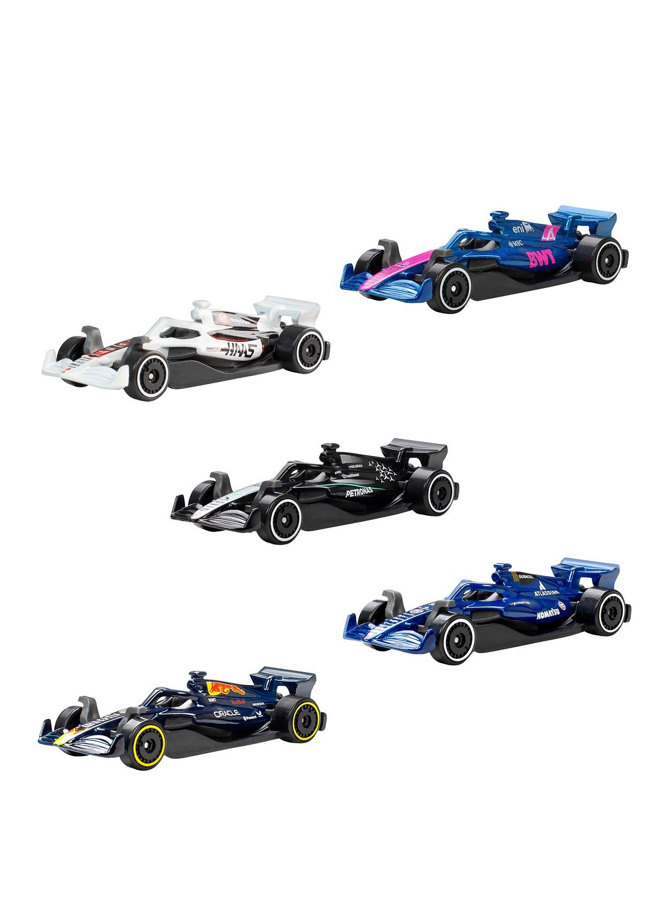 Hot Wheels Hot Wheels Formula 1 5-Pack, Set of 5 Die-Cast Toy F1 Cars in 1:64 Scale