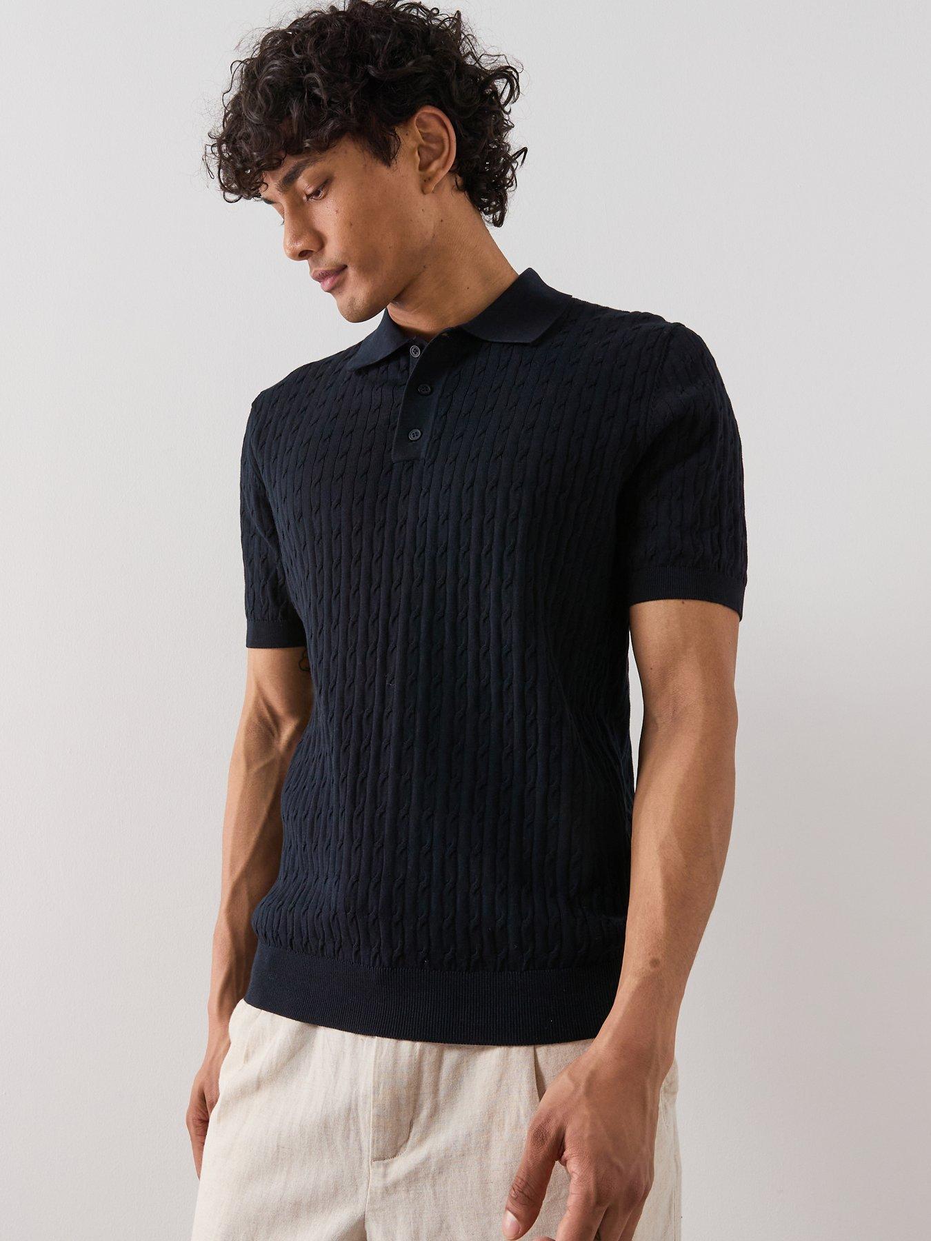 Image 1 of 6 of Mango Mango Muga Short Sleeve Knitted Polo Shirt