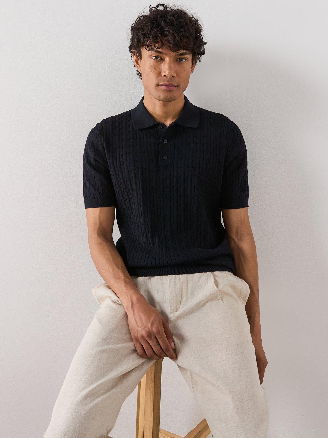 Image 4 of 6 of Mango Mango Muga Short Sleeve Knitted Polo Shirt