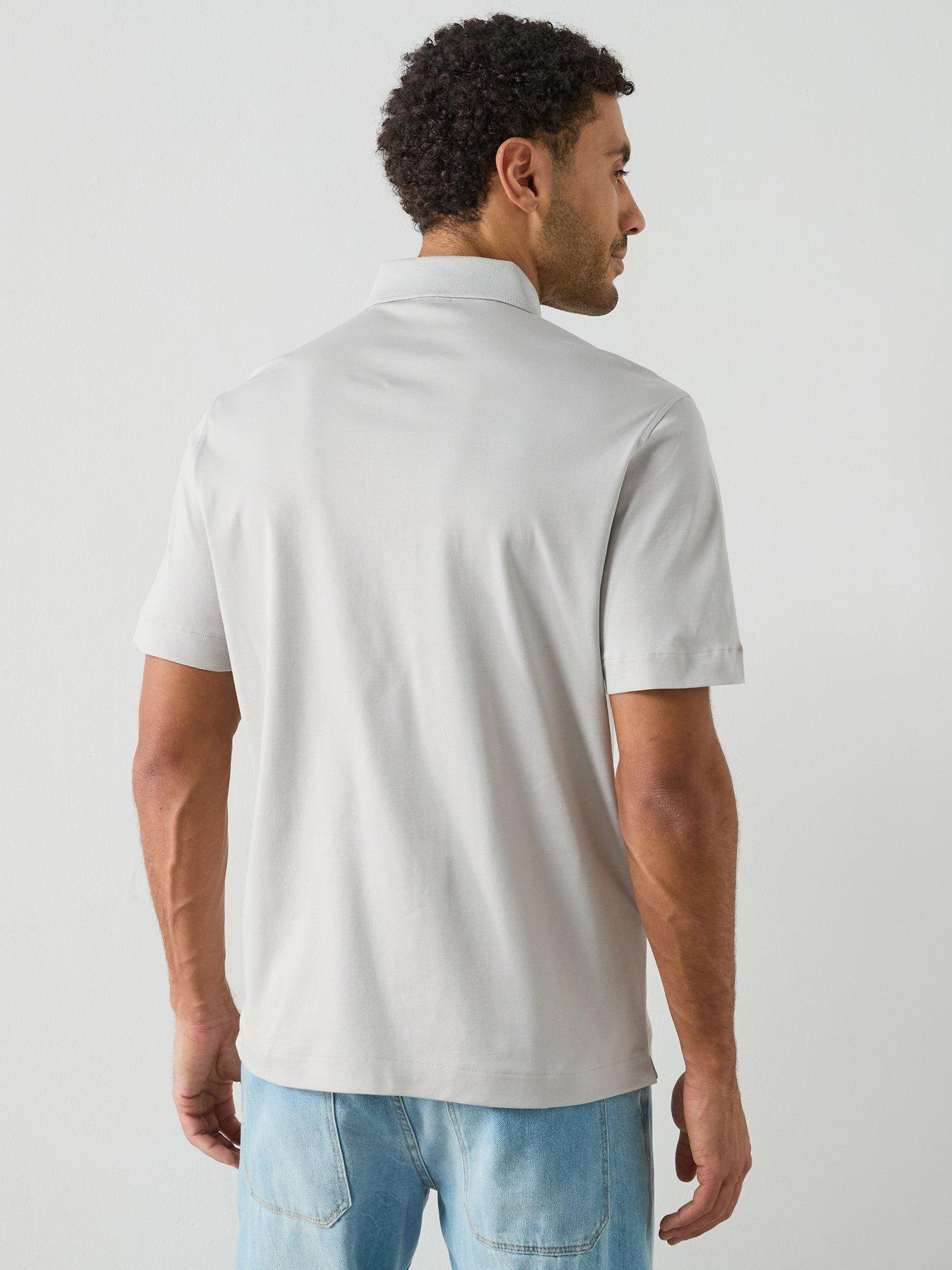 mango-bellowp-short-sleeve-polo-shirt-greystillFront