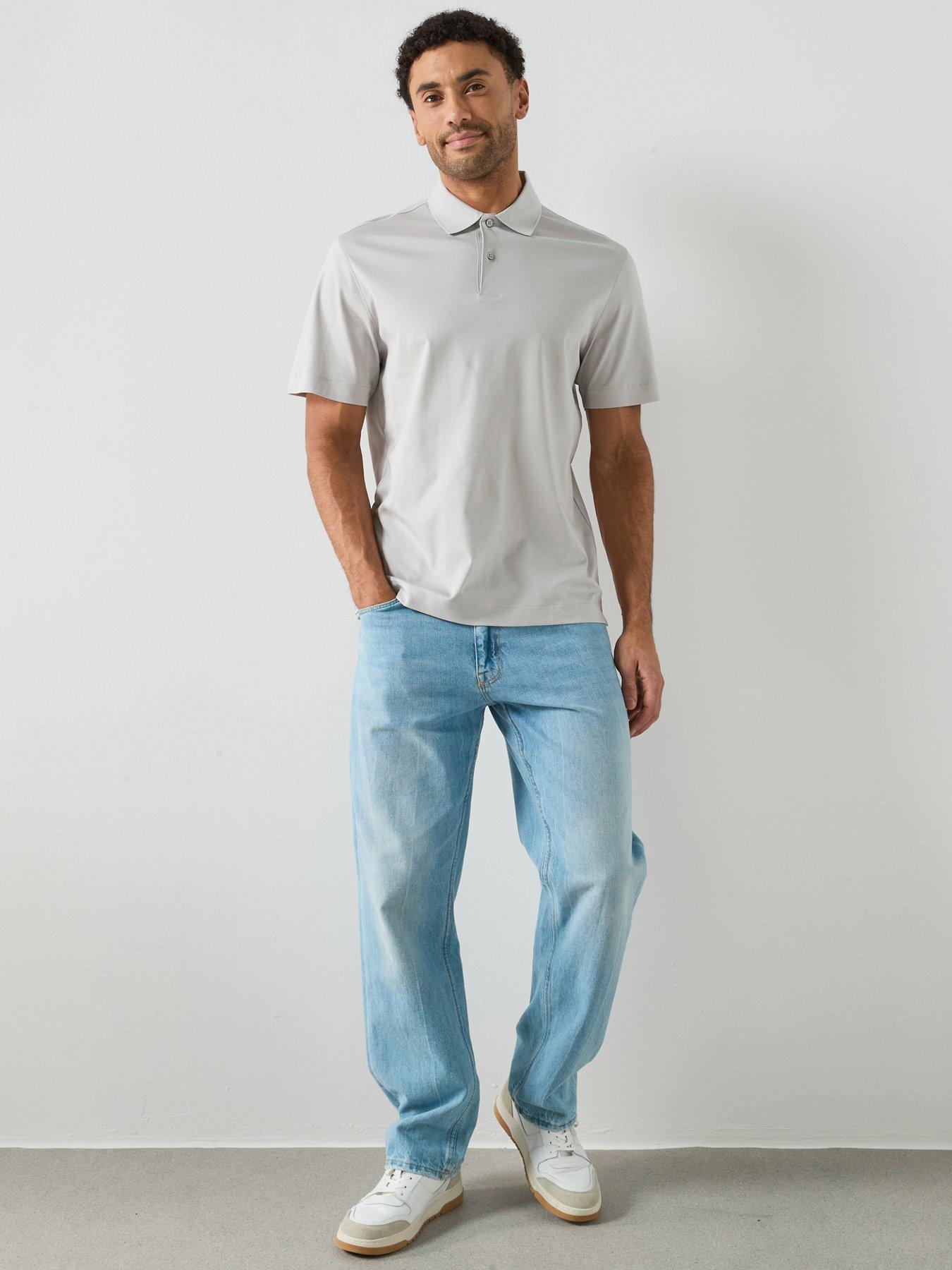 Image 3 of 5 of Mango Bellowp Short Sleeve Polo Shirt - Grey