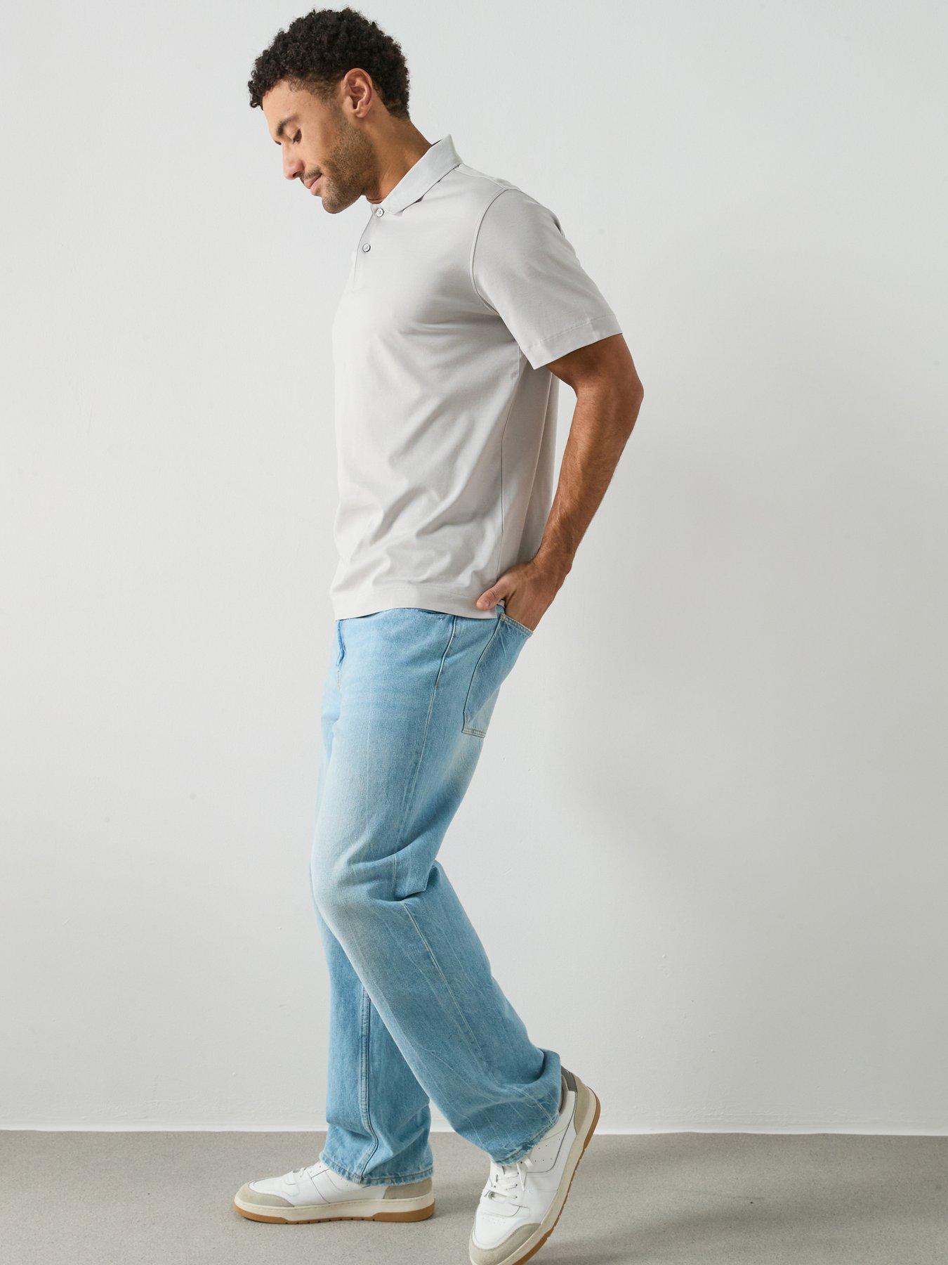Image 5 of 5 of Mango Bellowp Short Sleeve Polo Shirt - Grey