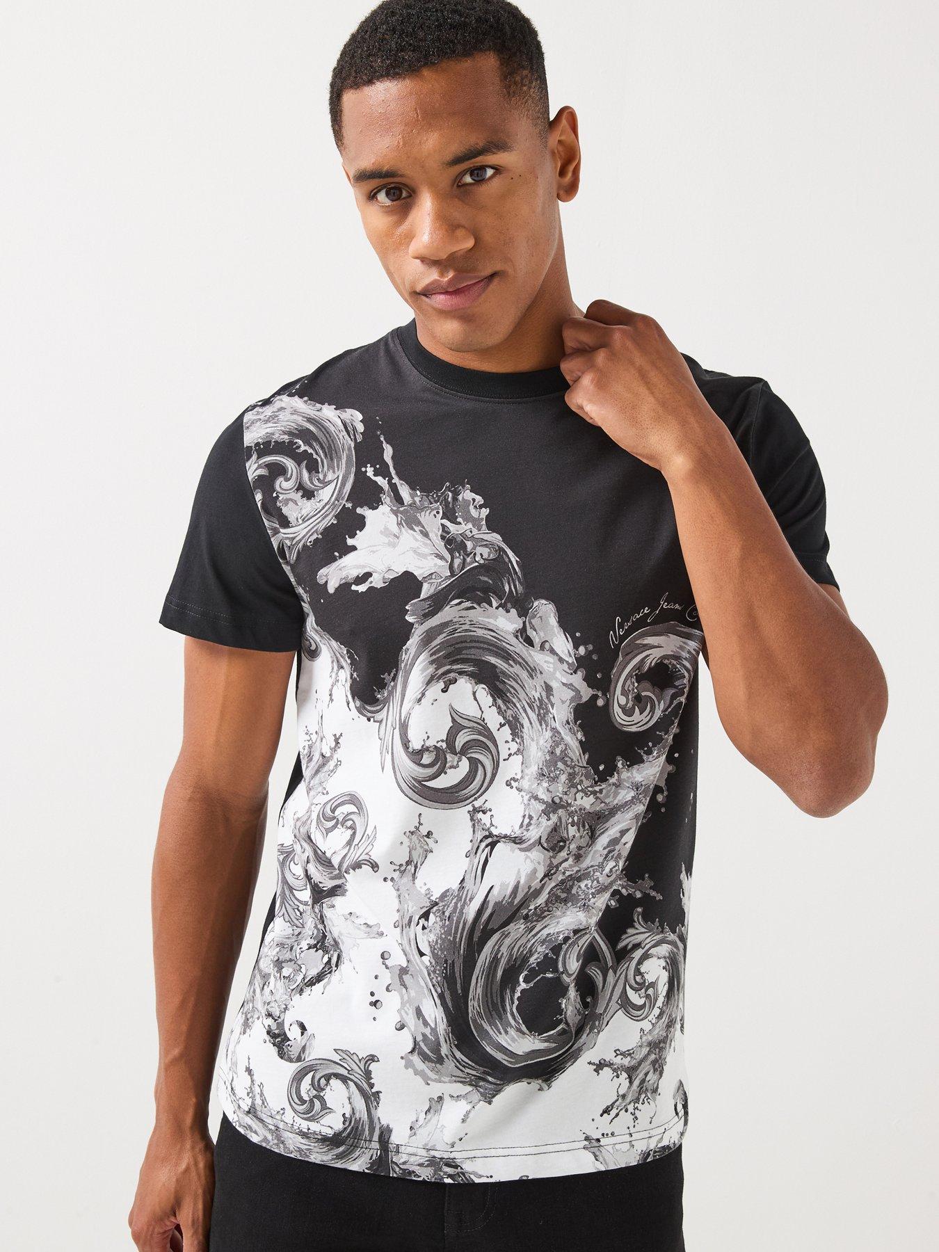 Versace Jeans Couture Versace Jeans Couture Barocco Wave T-shirt - Black/white
