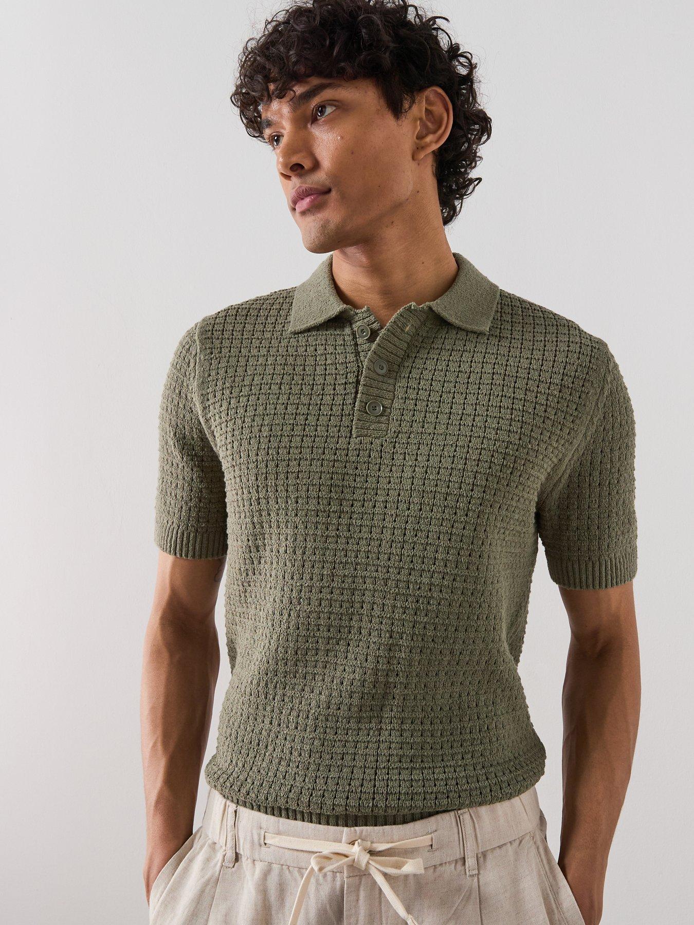 Image 6 of 6 of Mango Mango Samos Short Sleeve Knitted Polo Shirt