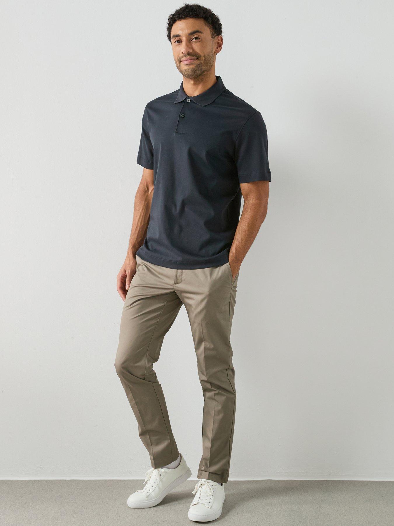 Image 3 of 5 of Mango Short Sleeve Polo Shirt - Navy