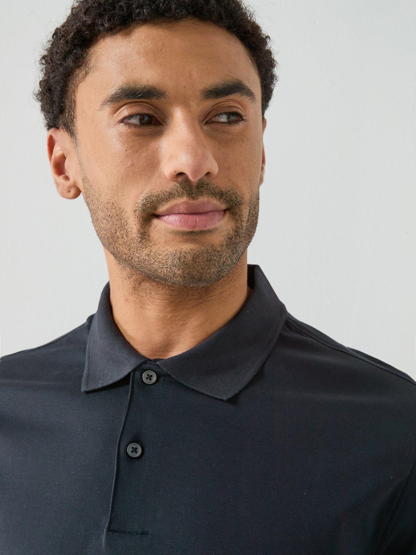 Image 4 of 5 of Mango Short Sleeve Polo Shirt - Navy