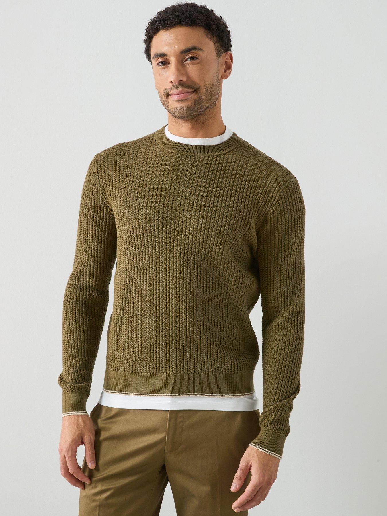 Image 1 of 6 of Mango Warrior Knitted Jumper - Khaki