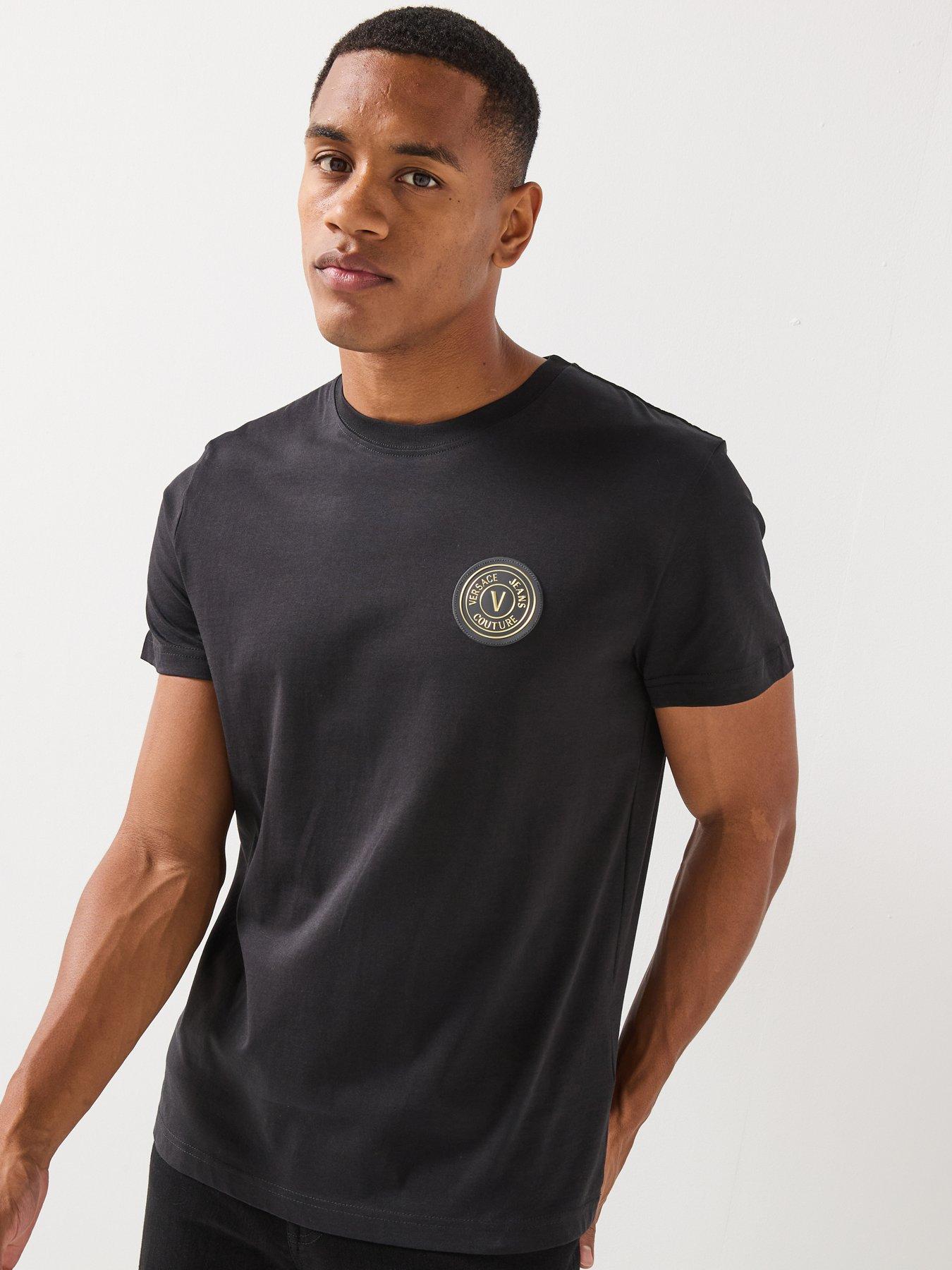 Versace Jeans Couture Versace Jeans Couture V-emblem Patch Slim Fit T-shirt - Black