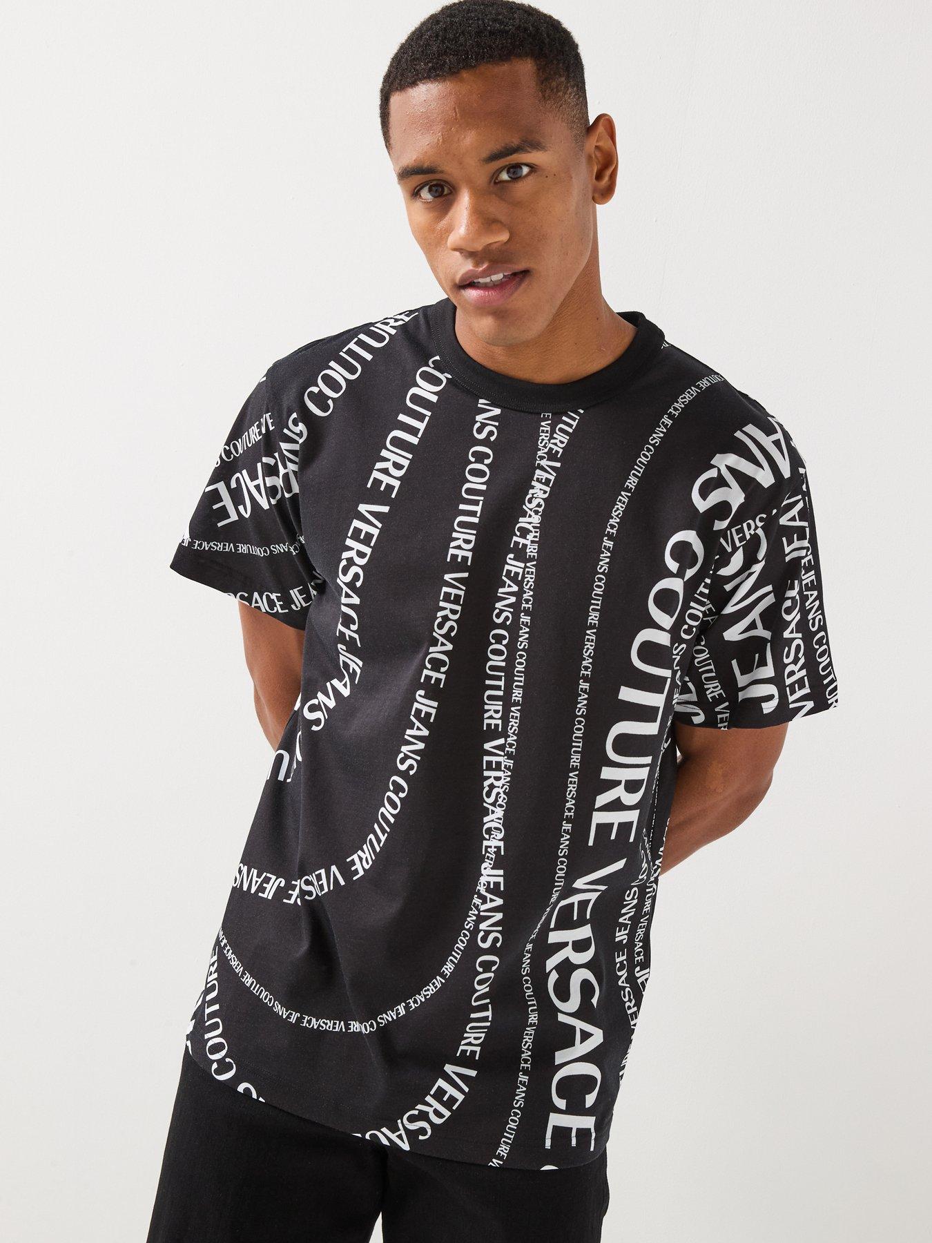 Versace Jeans Couture Versace Jeans Couture Allover Print Regular Fit T-shirt - Black/white