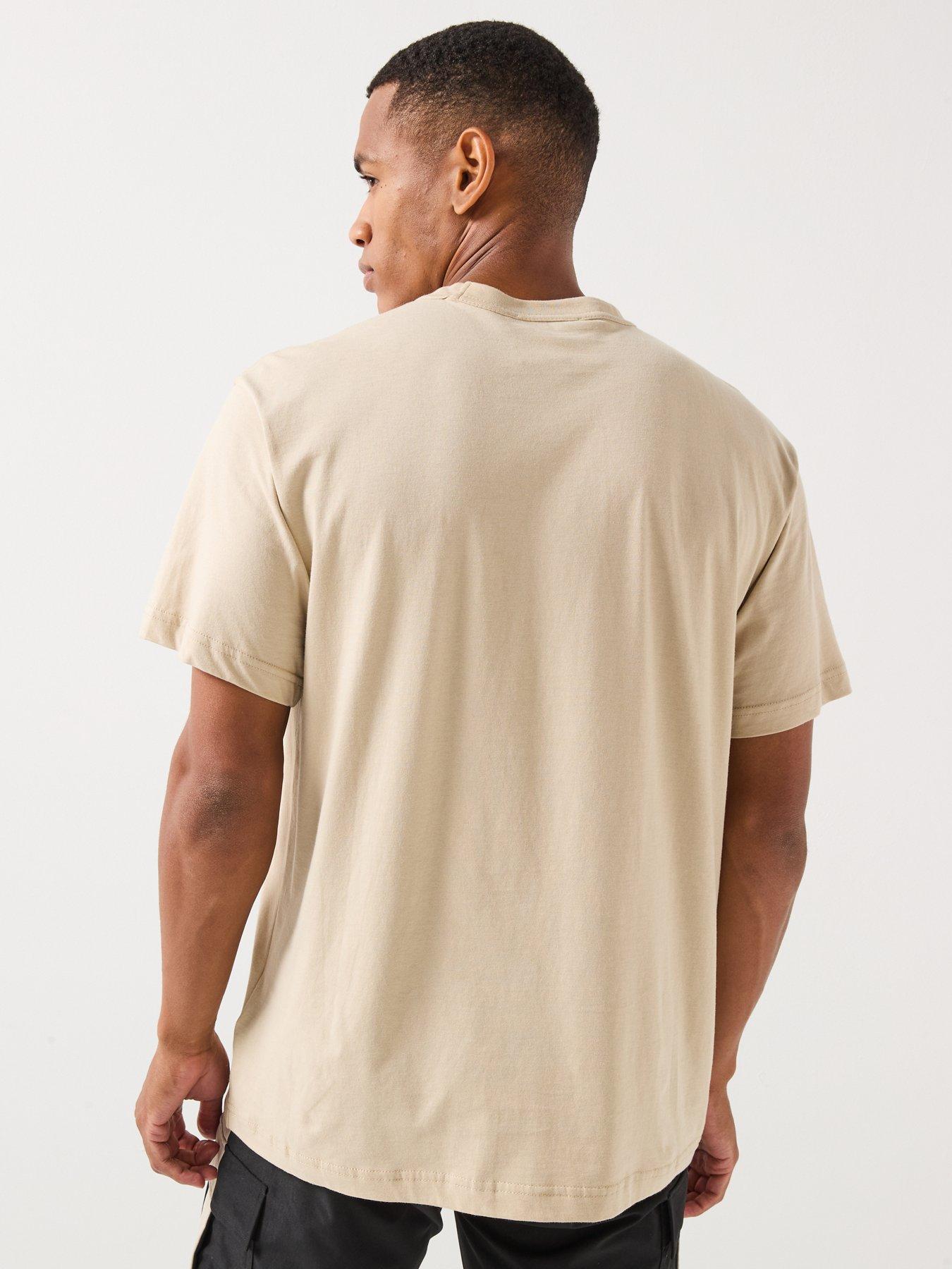 Image 2 of 6 of Versace Jeans Couture Rubber Logo Regular Fit T-Shirt - Beige