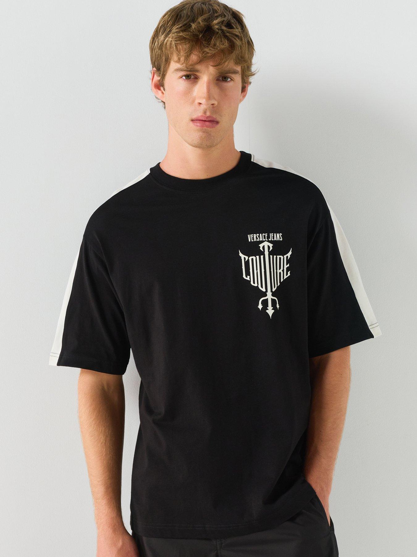 Versace Jeans Couture Triton Side Band Relaxed Fit T-Shirt - Black