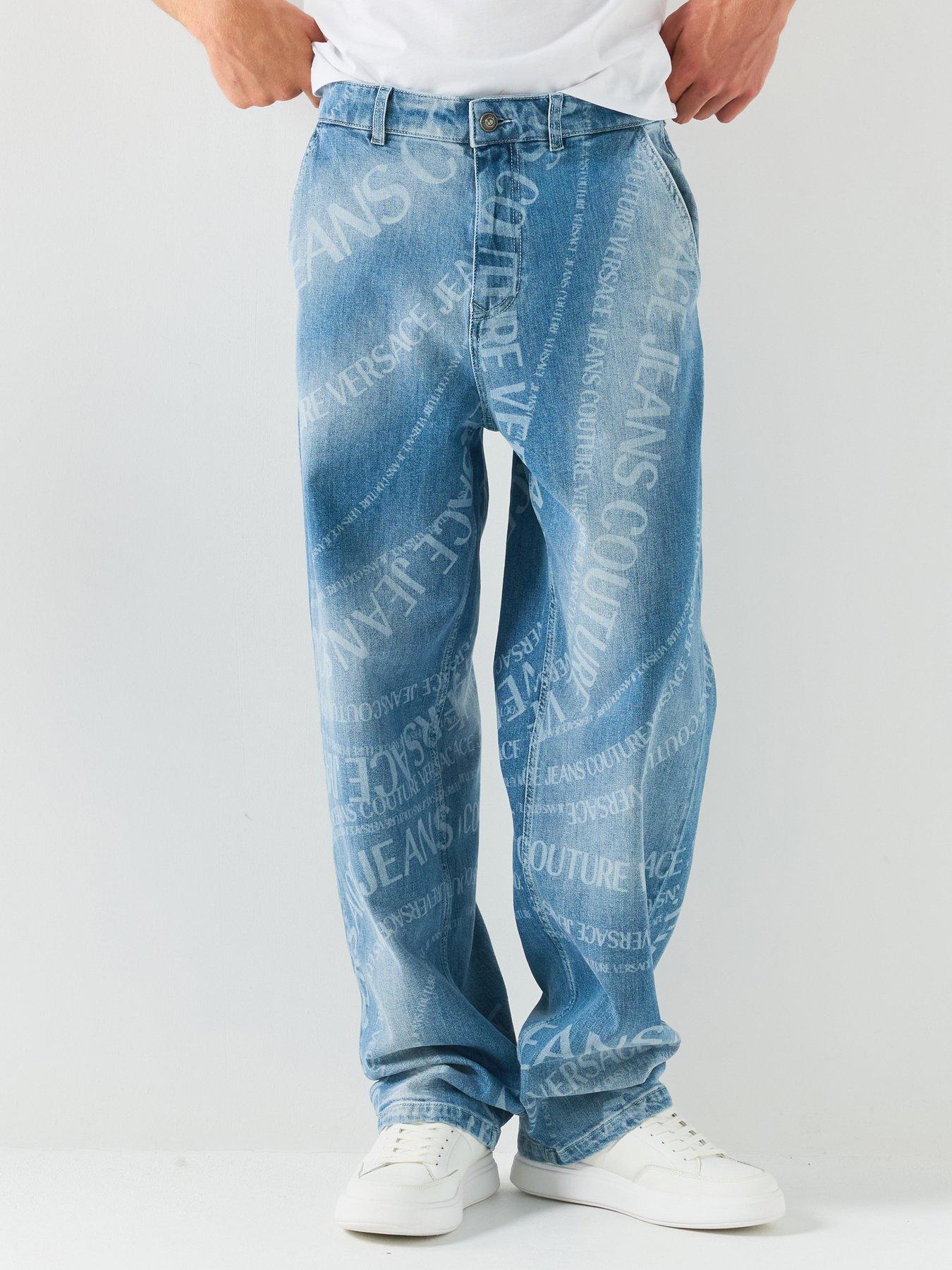 Versace Jeans Couture Lasered Loose Jeans - Blue