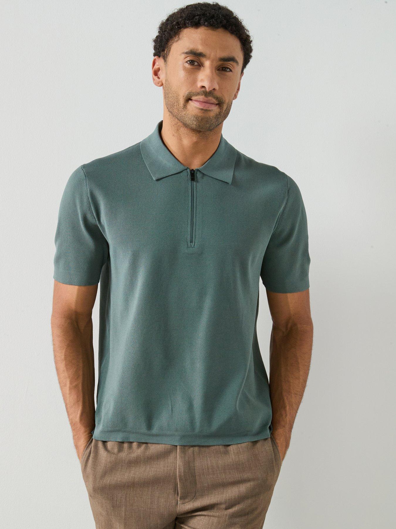 mango-performance-miller-short-sleeve-polo-shirt-greenfront