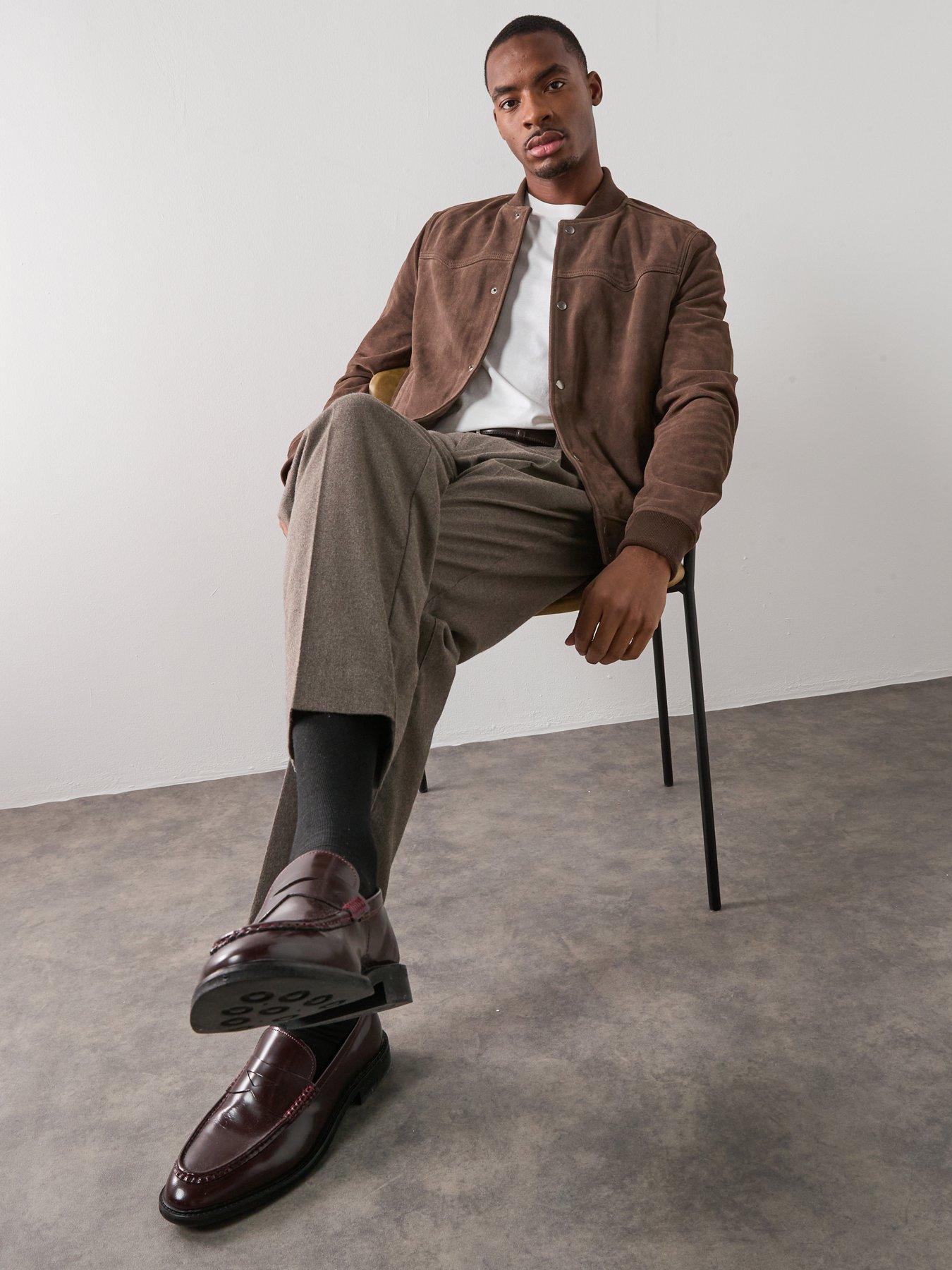 Image 3 of 6 of AllSaints Stafford Bomber Jacket - Brown