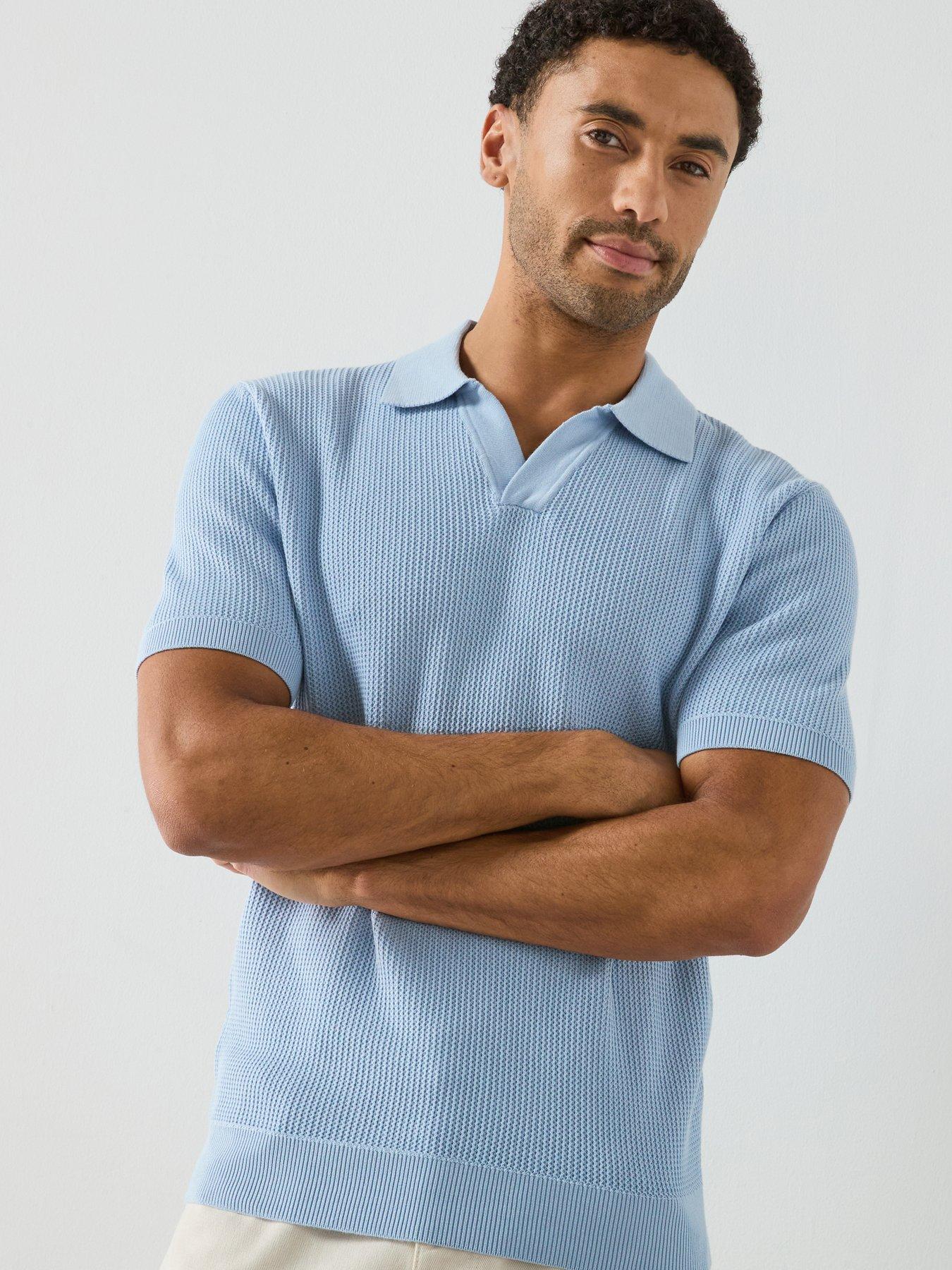 mango-salas-short-sleeve-open-collar-polo-shirt-bluedetail