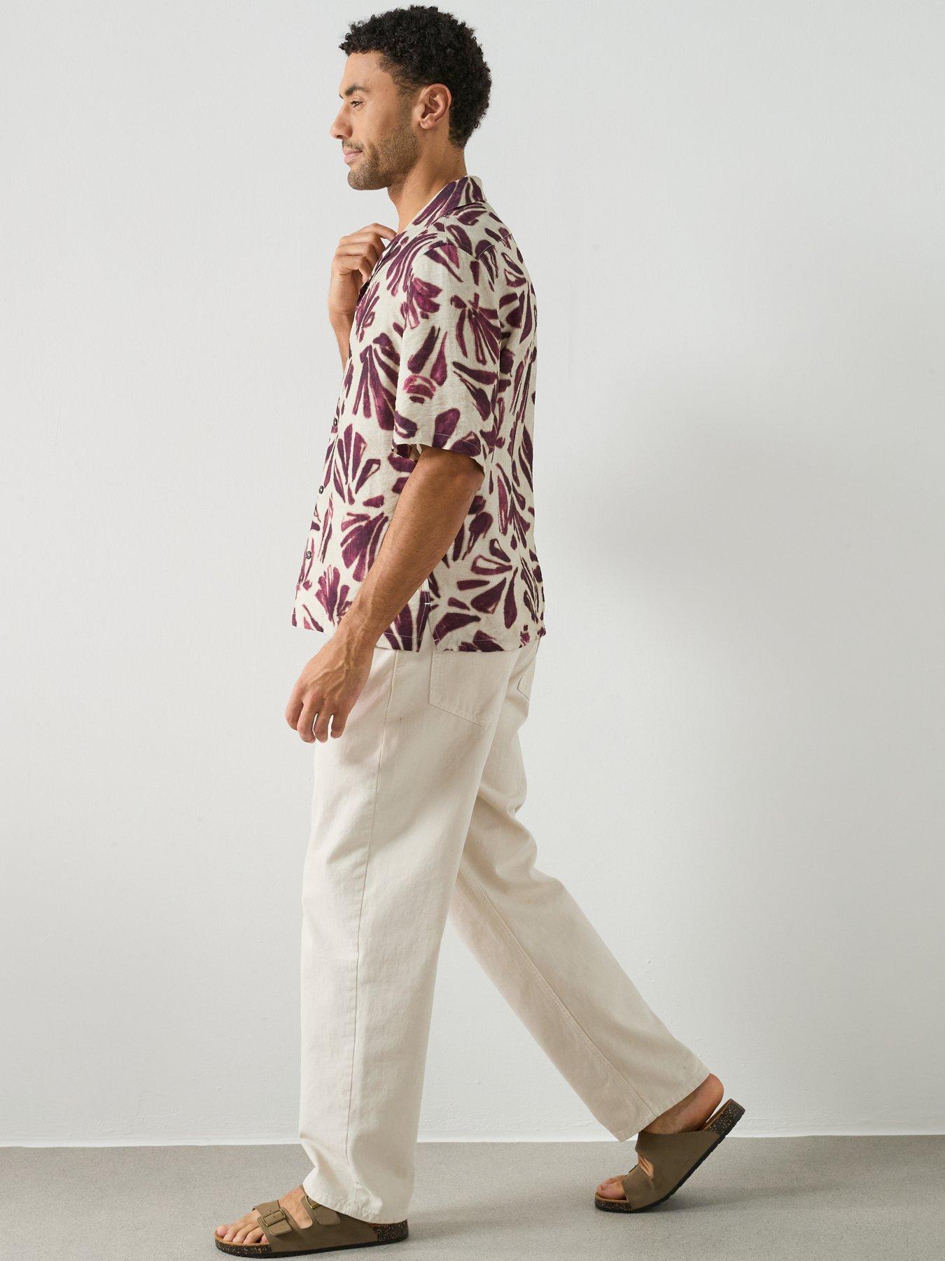 Image 5 of 5 of Mango Mino Short Sleeve Resort Shirt - Purple