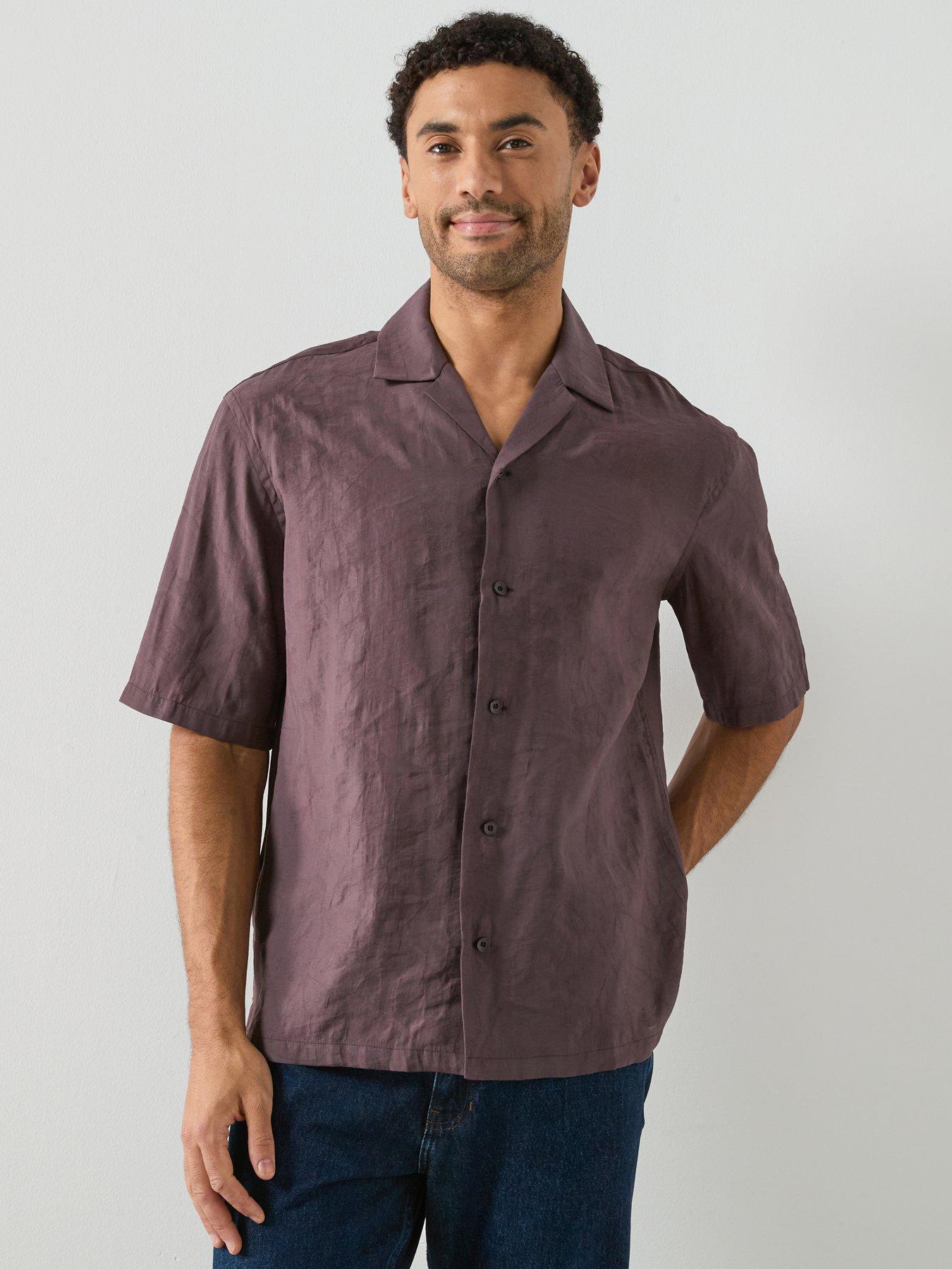 Image 1 of 5 of Mango Mango Lotus Short Sleeve Resort Shirt Shirt