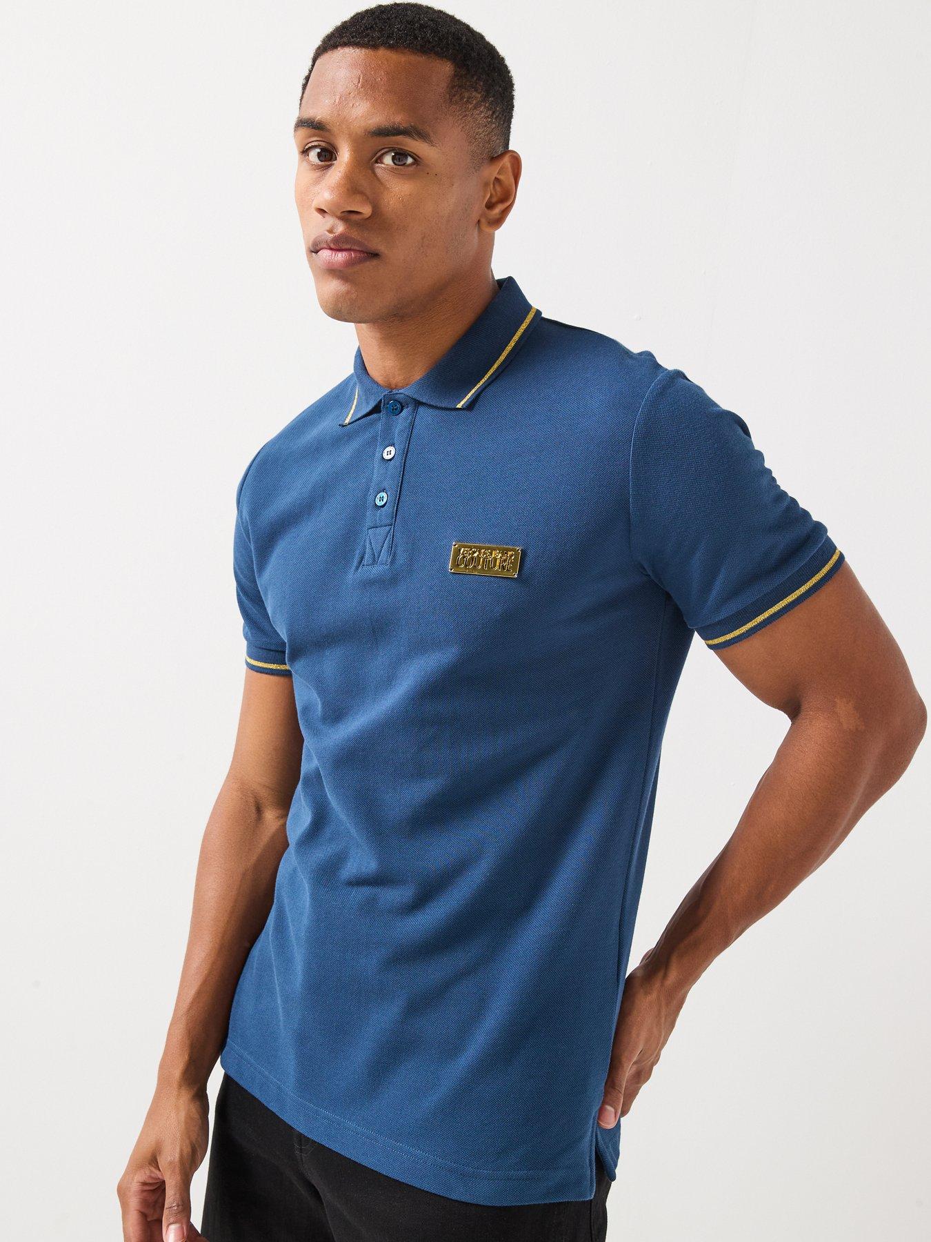 Versace Jeans Couture Versace Jeans Couture Metal Badge Polo Shirt - Blue