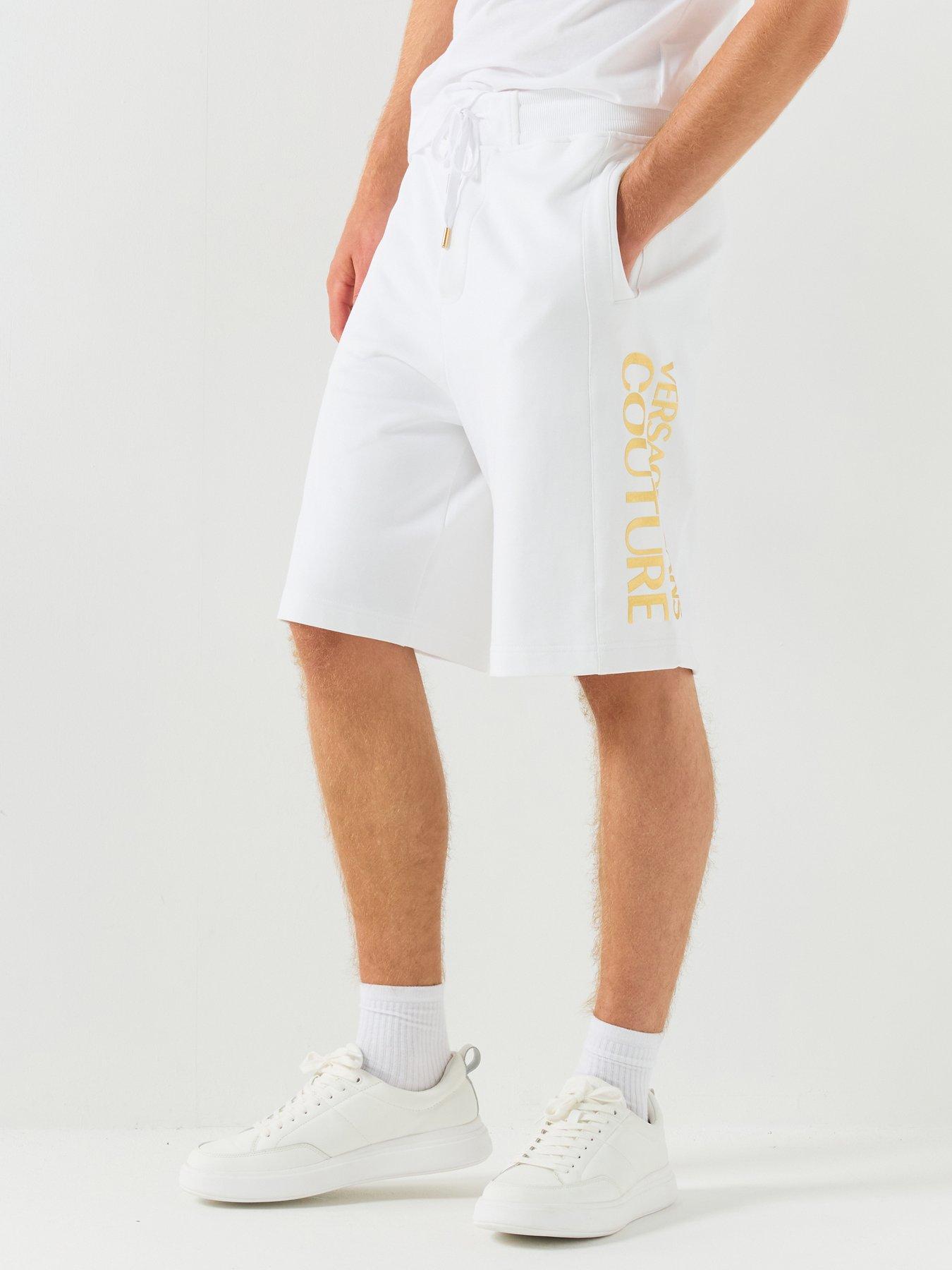 Versace Jeans Couture Foil Logo Jersey Regular Fit Shorts - White