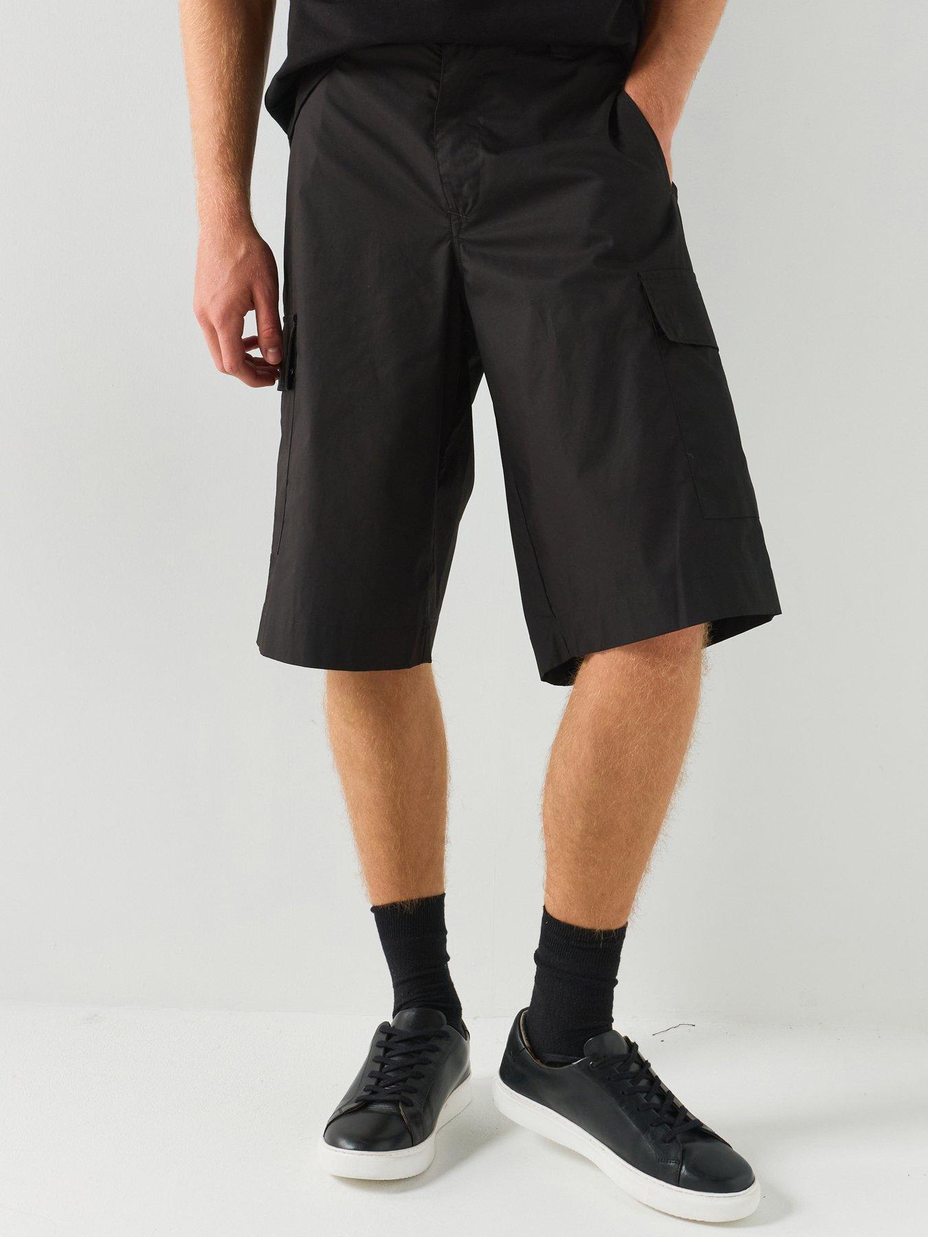 Image 1 of 6 of Versace Jeans Couture Cargo Shorts - Black