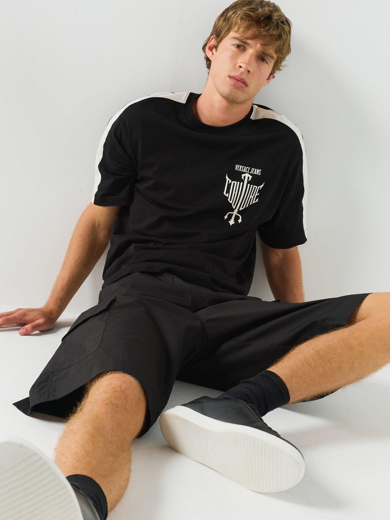 Image 3 of 6 of Versace Jeans Couture Cargo Shorts - Black