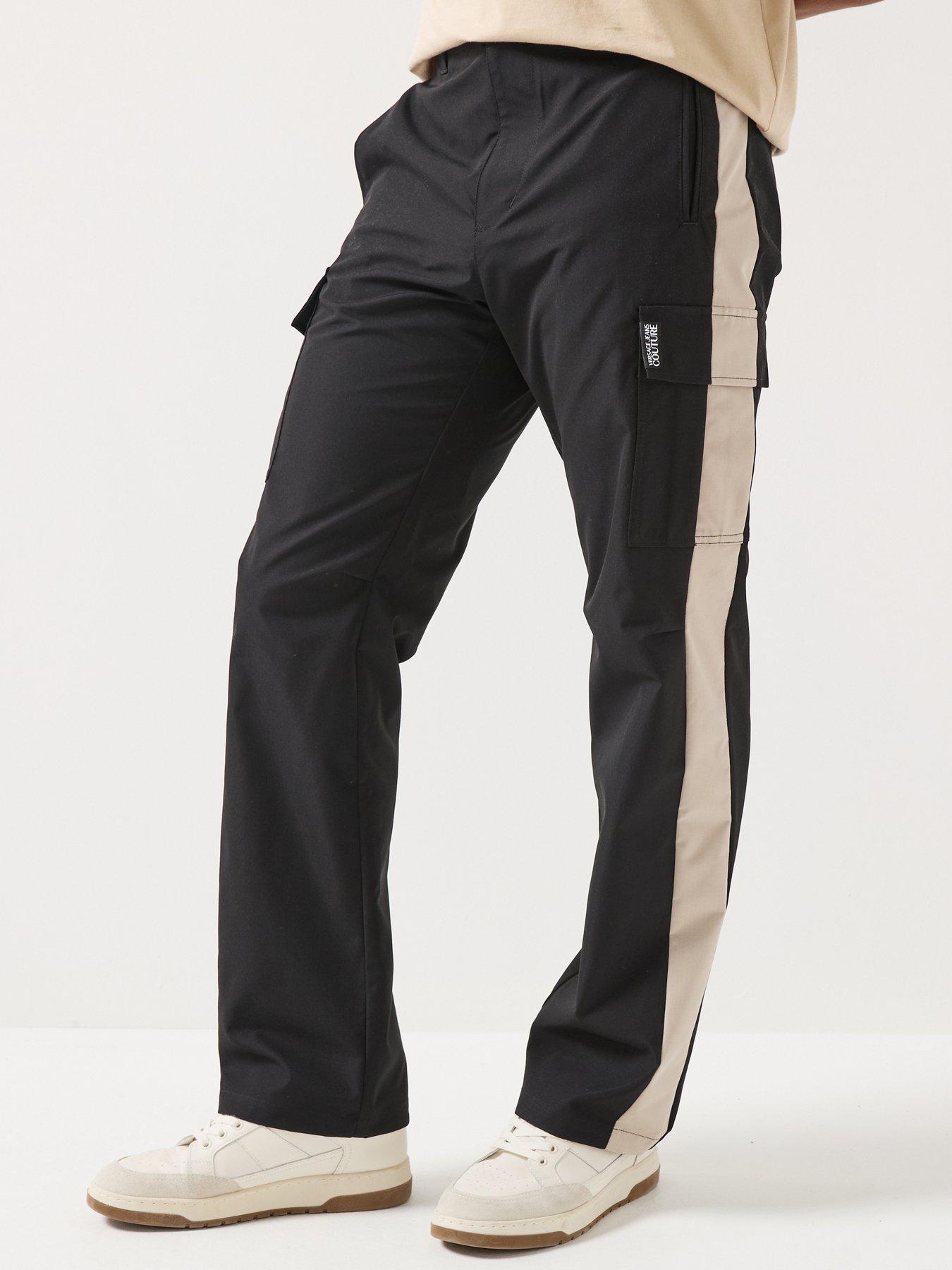 Versace Jeans Couture Contrast Side Panel Trousers - Black
