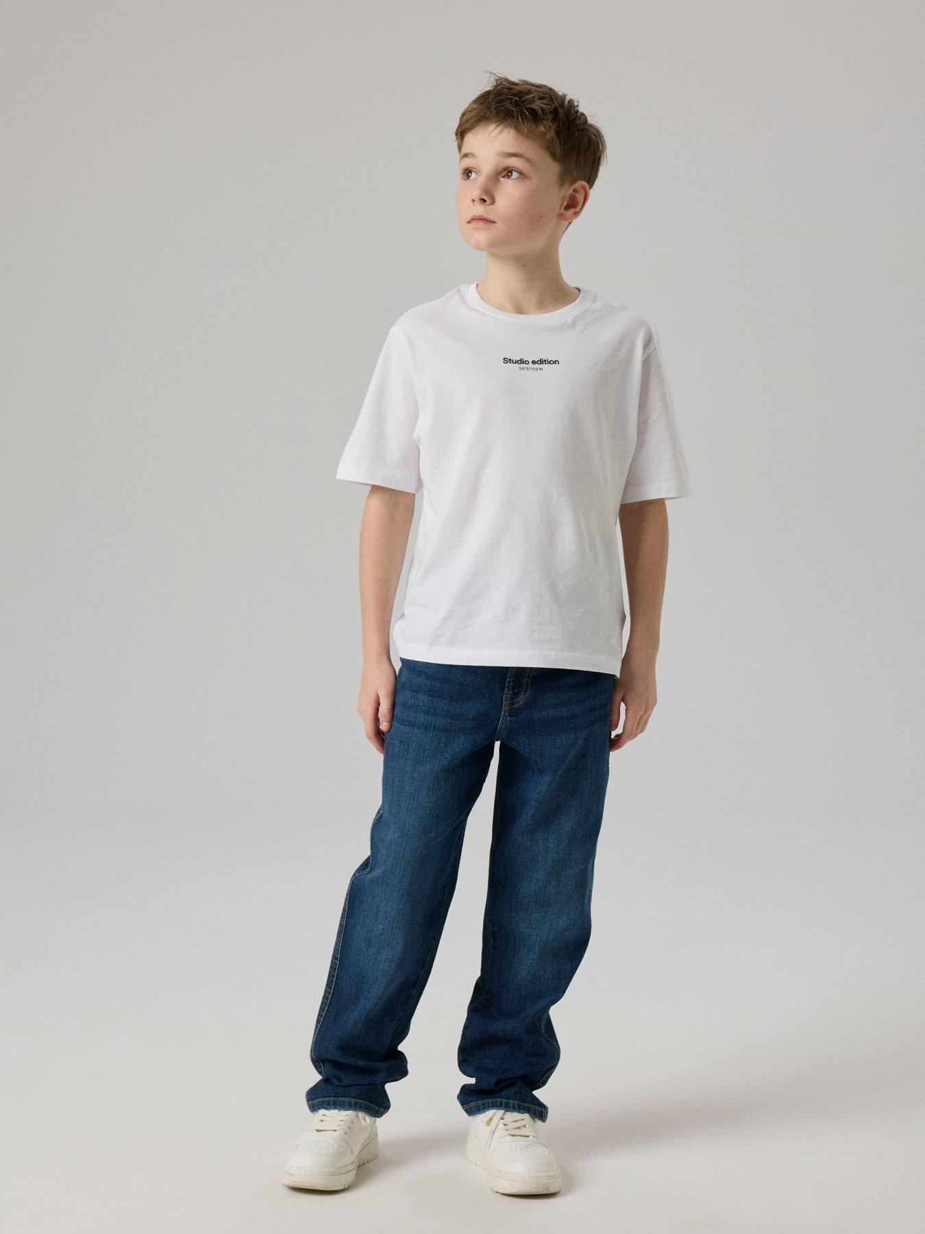 Image 3 of 7 of Name It Boys Ryan Loose Fit Jeans - Dark Blue
