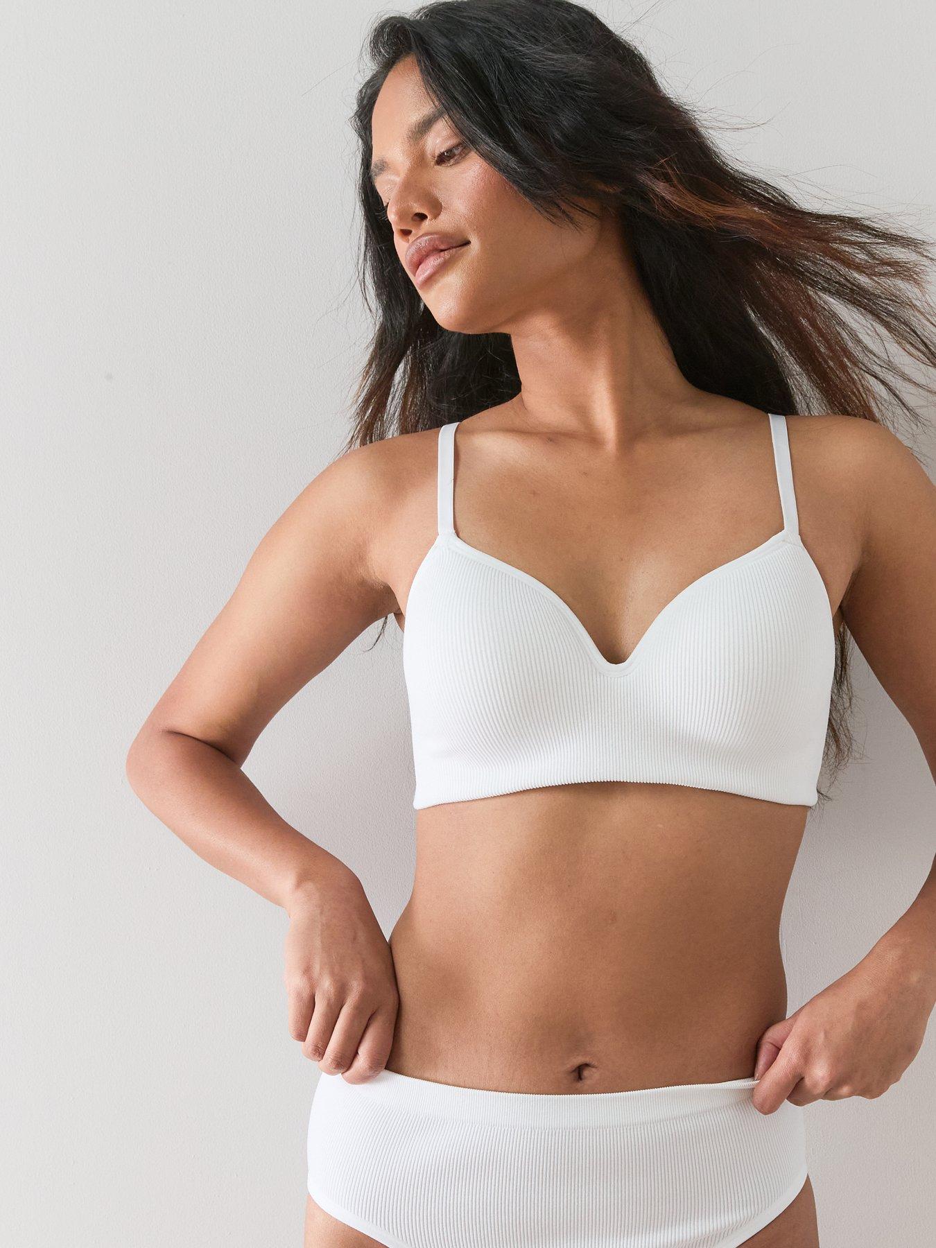 Image 7 of 7 of The Very Collection 2 Pack Seamless Padded Bralette - Black/White
