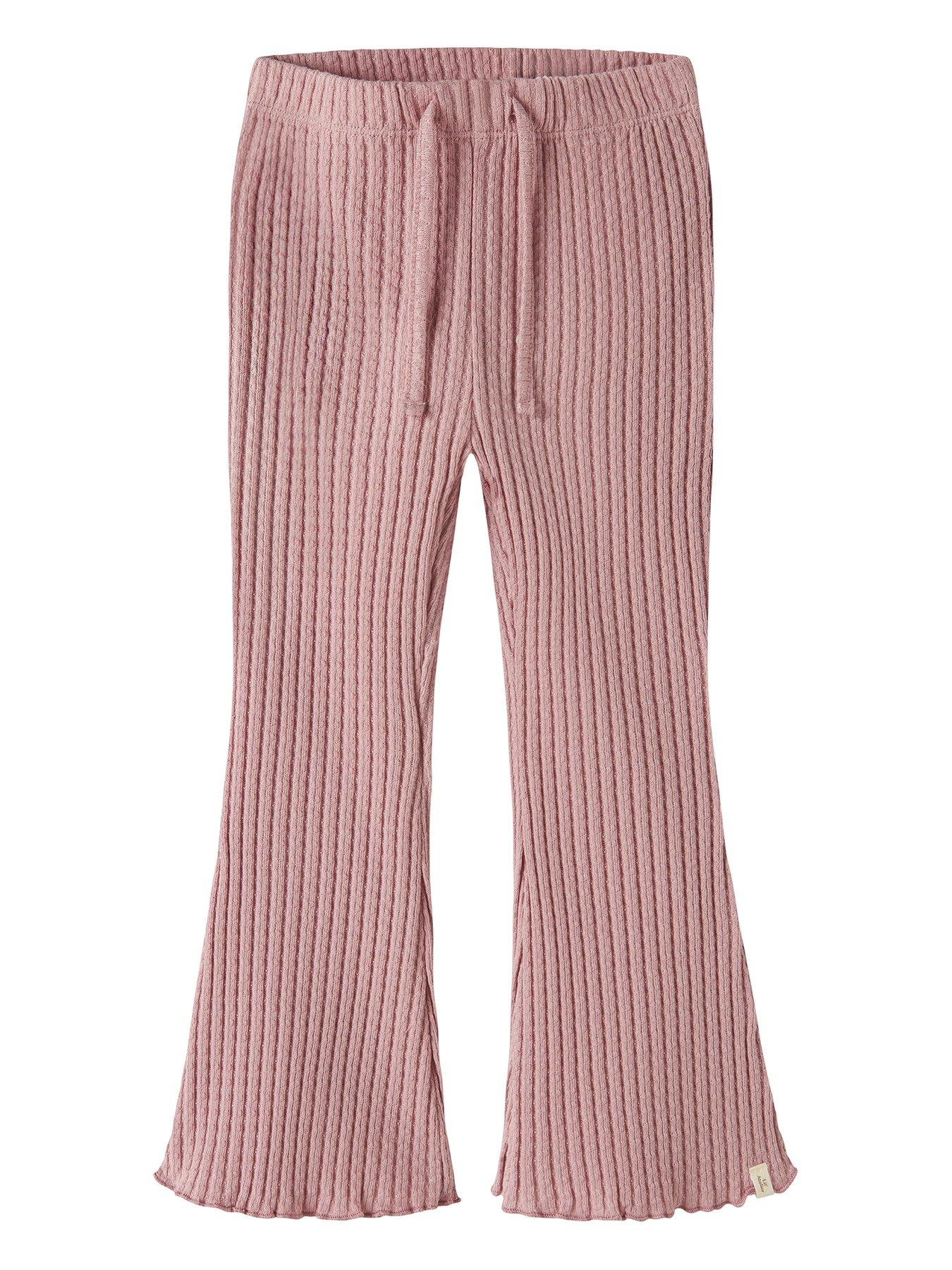 Lil Atelier Mini Girls Bootcut Leggings - Pink