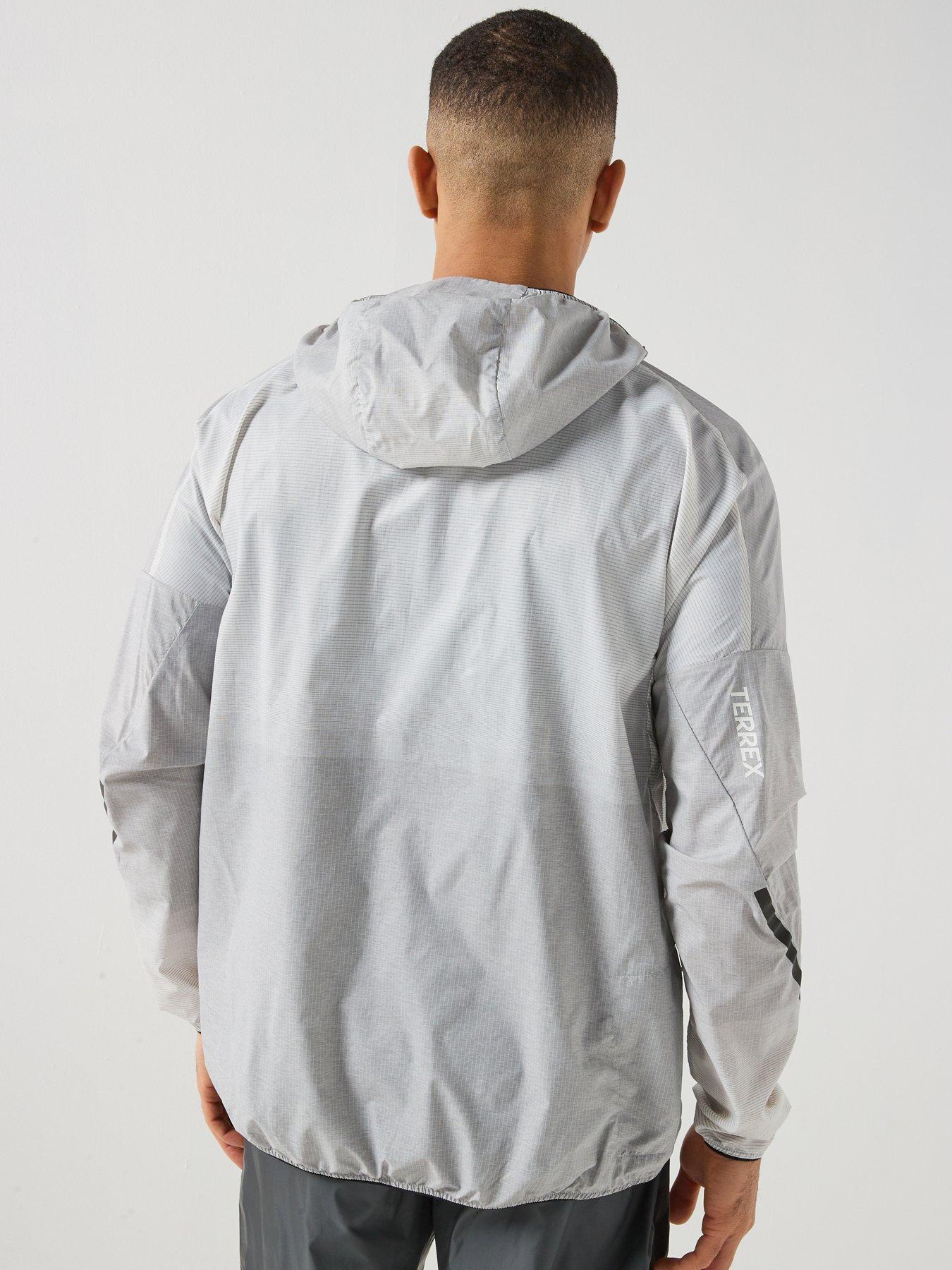 Image 2 of 6 of adidas Terrex Mens Trail Running Xpr Light Windbreaker - White/Black