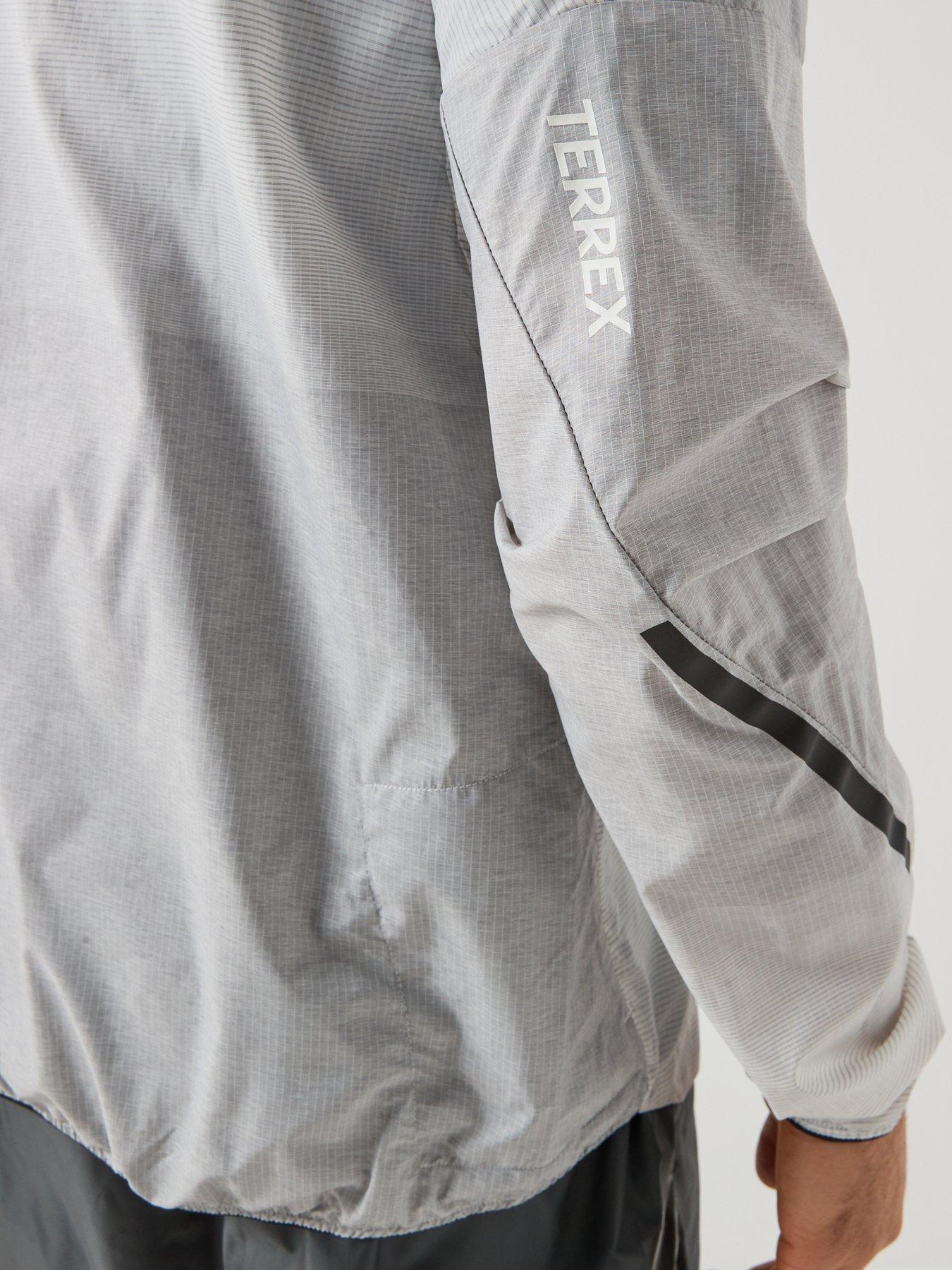 Image 5 of 6 of adidas Terrex Mens Trail Running Xpr Light Windbreaker - White/Black