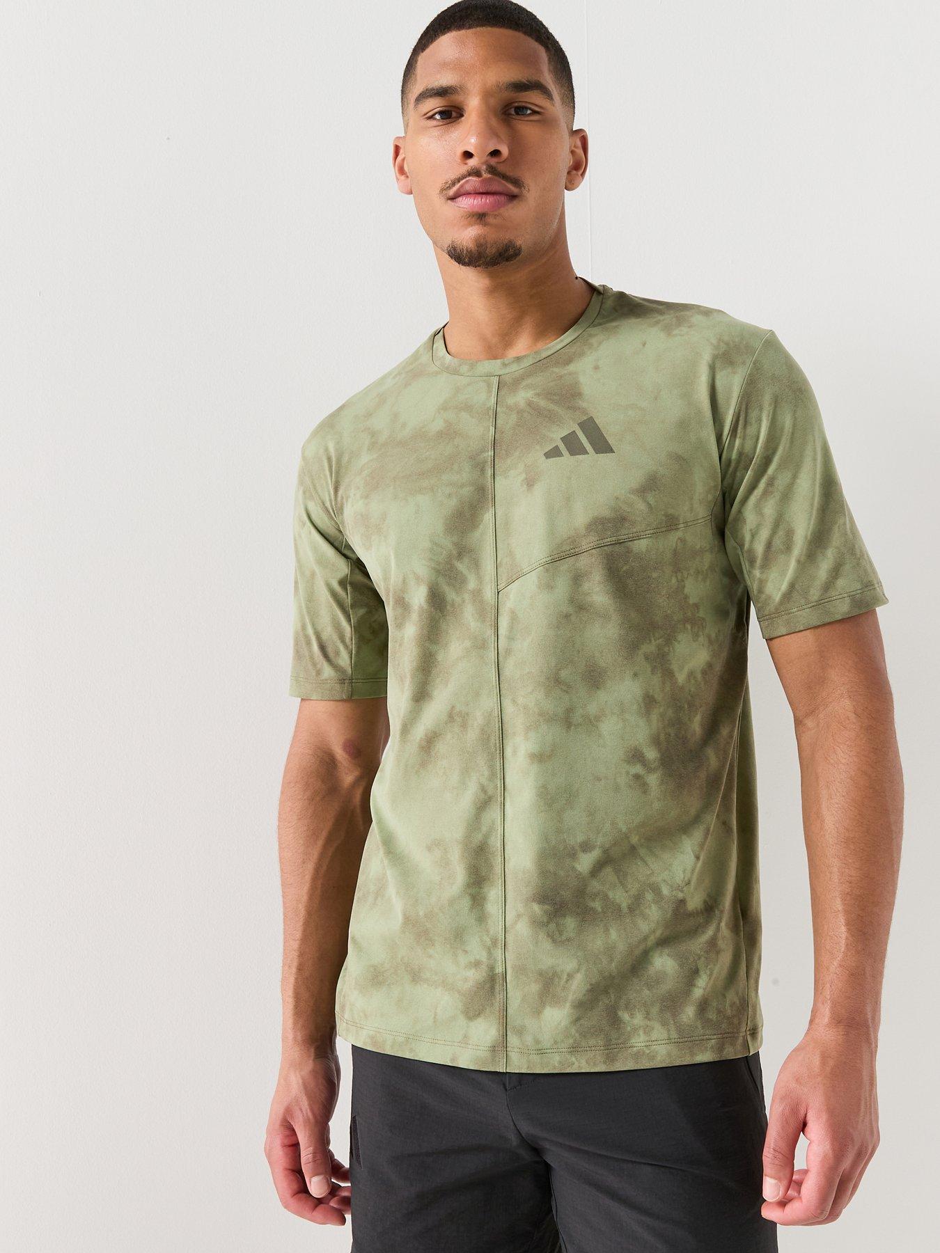 Image 1 of 6 of adidas Terrex Mens Mountain Printed T-Shirt - Green