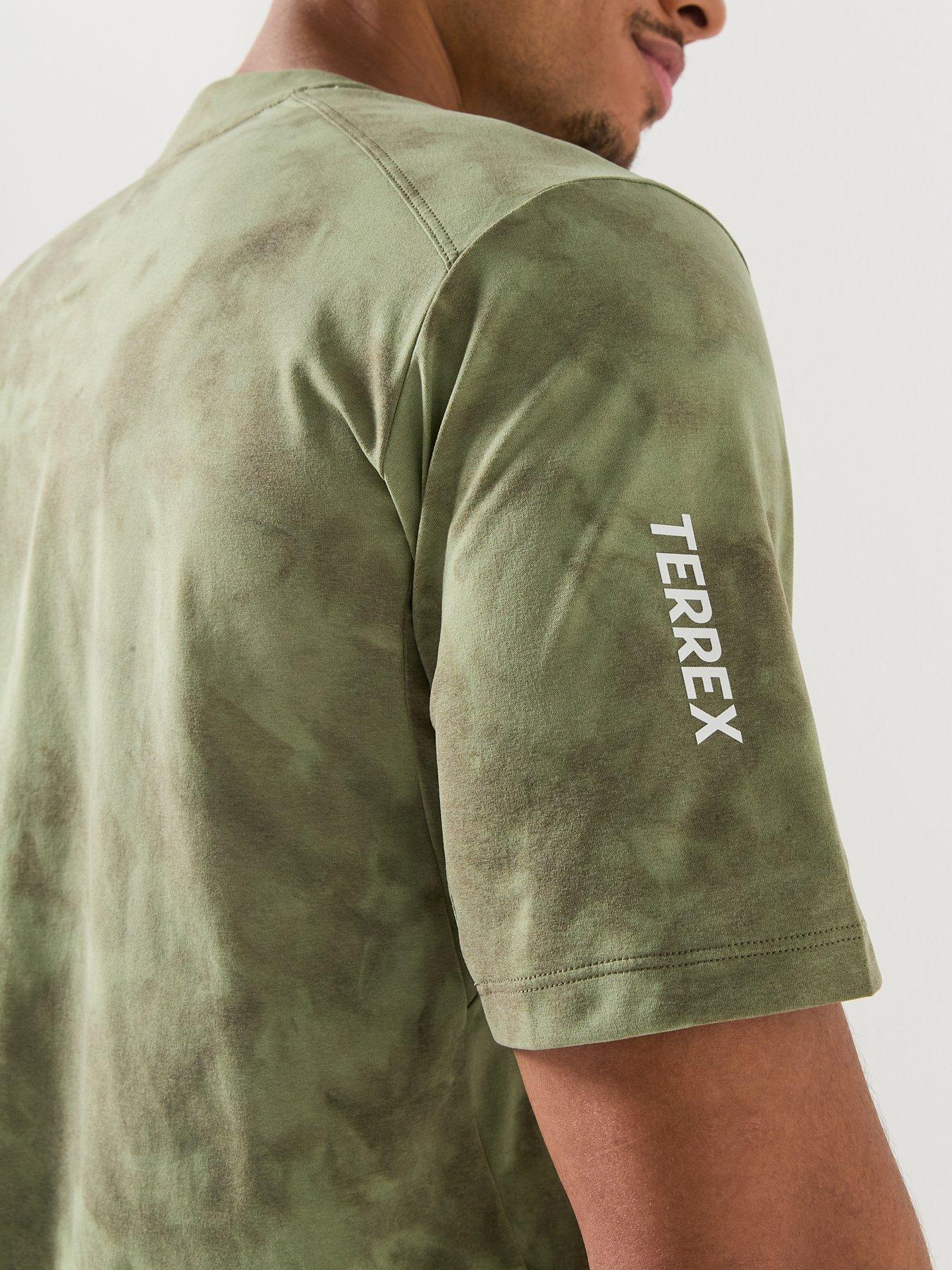 Image 5 of 6 of adidas Terrex Mens Mountain Printed T-Shirt - Green