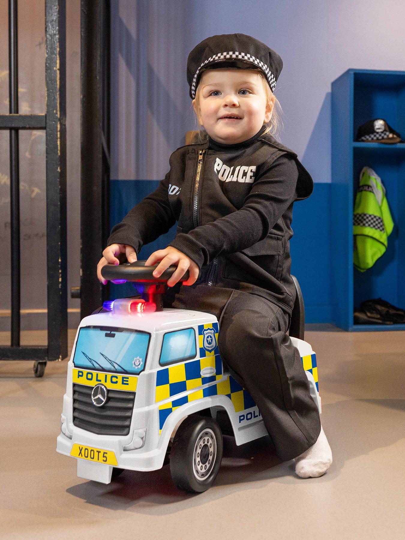 XOOTZ Xootz Mercedes-Benz Police Foot to Floor Ride On - White
