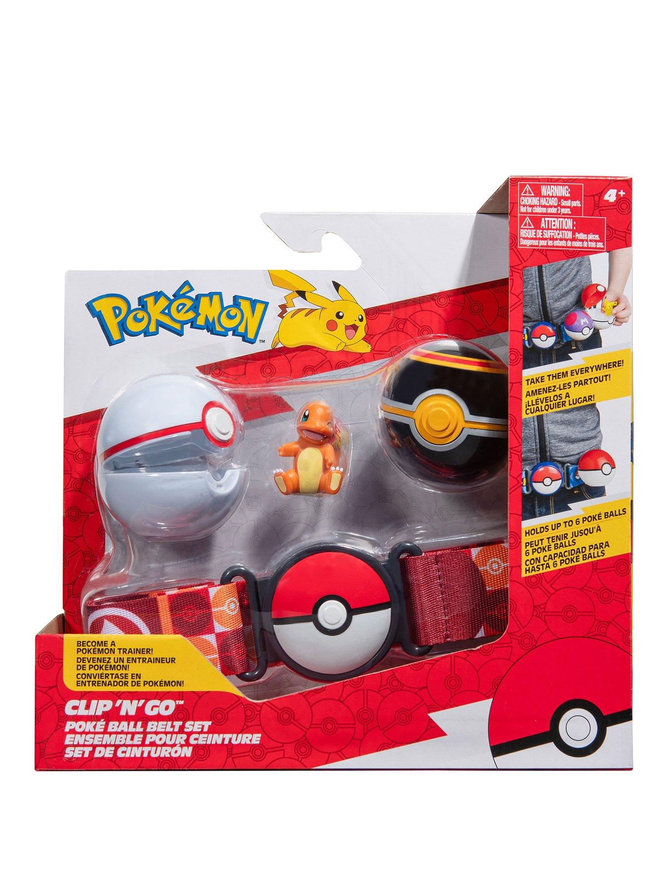 Pokemon Pokemon Charmander Clip ‘N' Go Belt Set - 2-Inch Charmander Battle Figure with Clip ‘N' Go Belt plus Premier and Luxury Ball Accessories