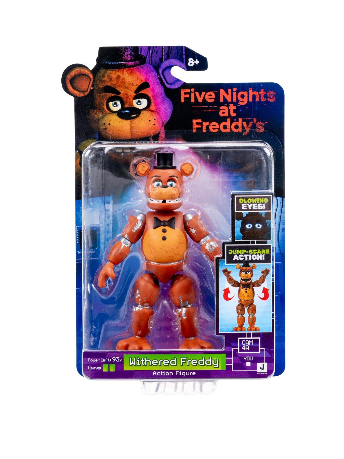 Five Nights at Freddy's Five Nights at Freddy's Withered Freddy - 5-Inch Articulated Figure with Jumpscare Feature and Glow-In-The-Dark Eyes
