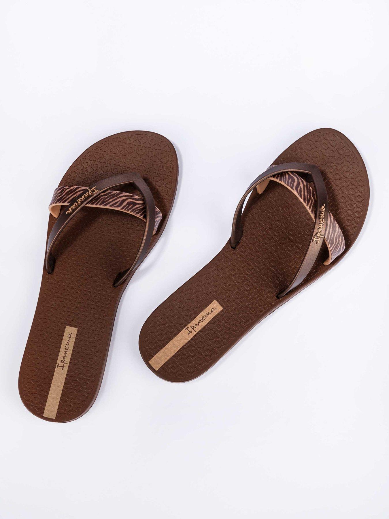 Image 3 of 3 of Ipanema Kirei Chic Print Flip Flop - Brown