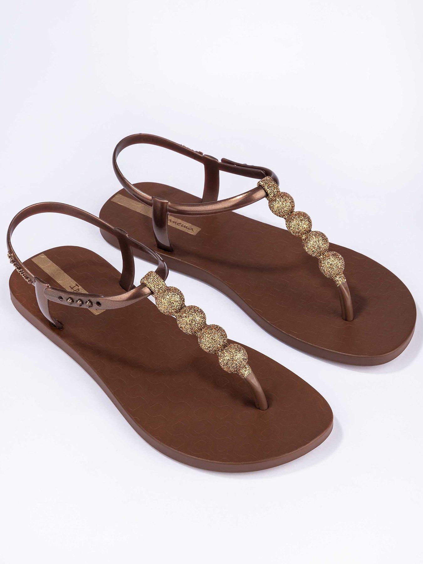 Ipanema Glitter Bobble Sandals - Brown