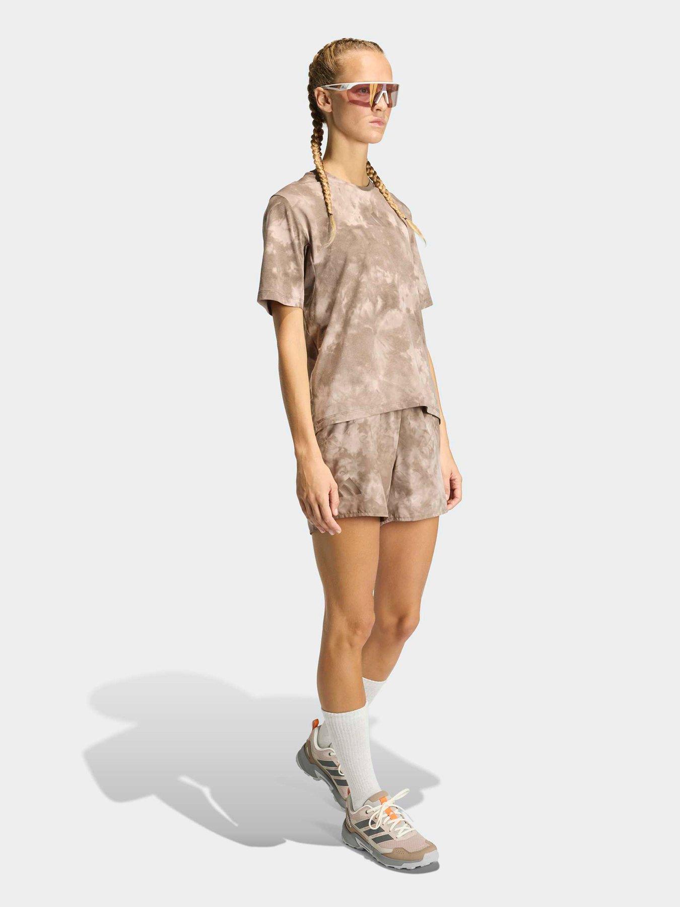 Image 3 of 5 of adidas Terrex Womens Mountain Printed Shorts - Brown
