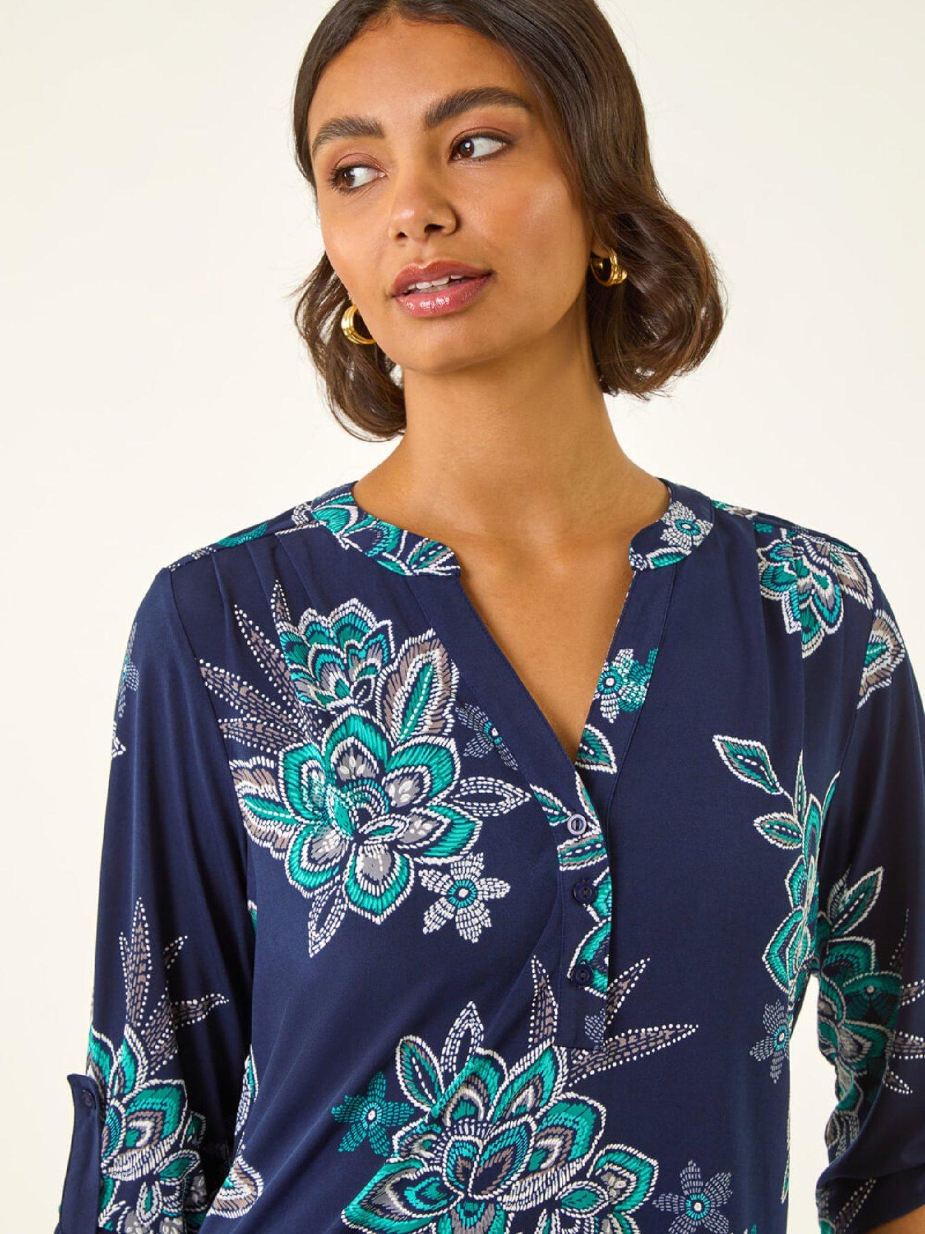 roman-floral-puff-print-stretch-shirtoutfit
