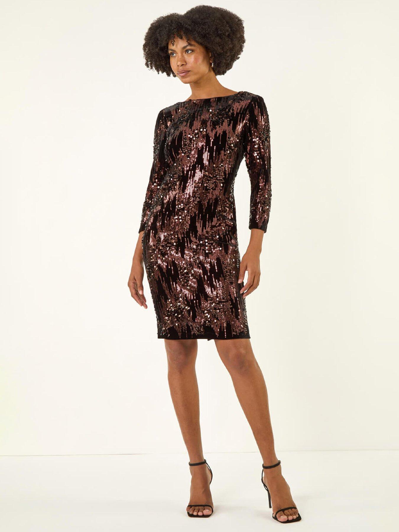 roman-sequin-velvet-shift-stretch-dressback