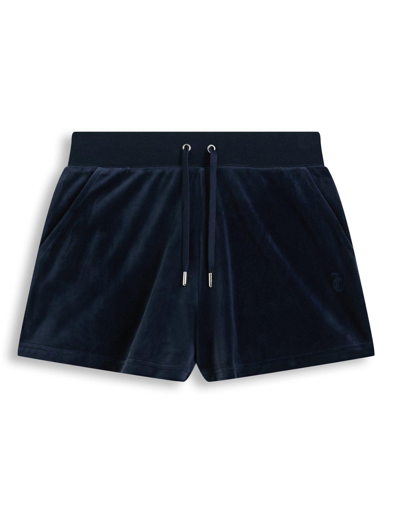 Image 5 of 6 of Juicy by Juicy Couture Eve Velour Shorts - Blue