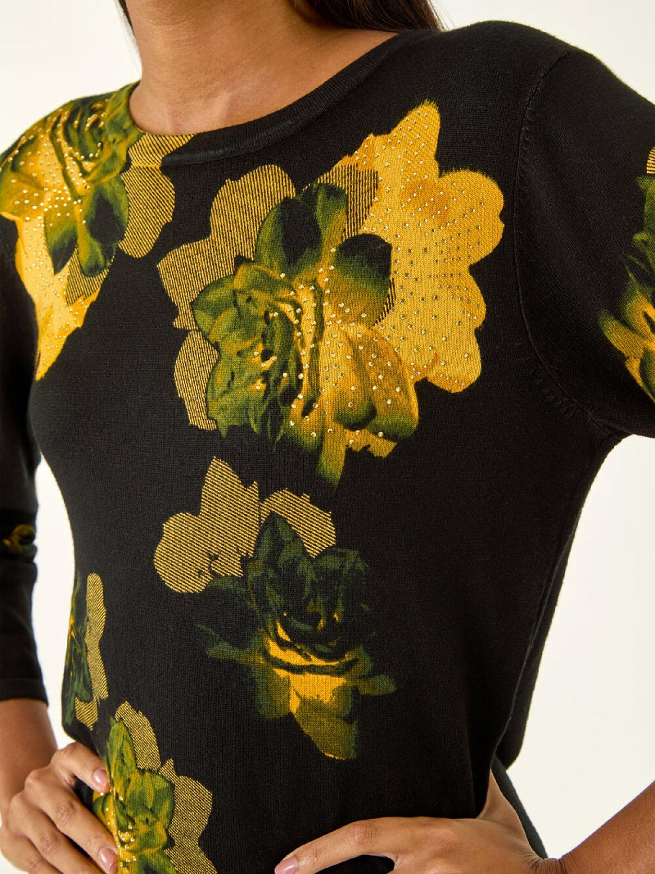 roman-sparkly-floral-print-knit-jumperdetail