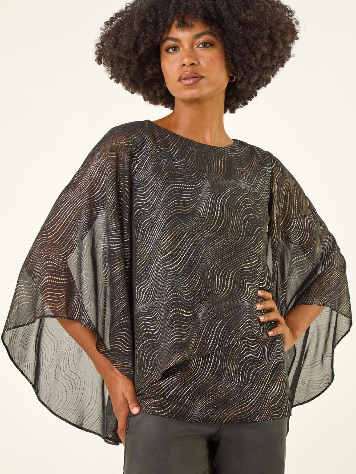 Roman Wavy Spot Foil Overlay Top
