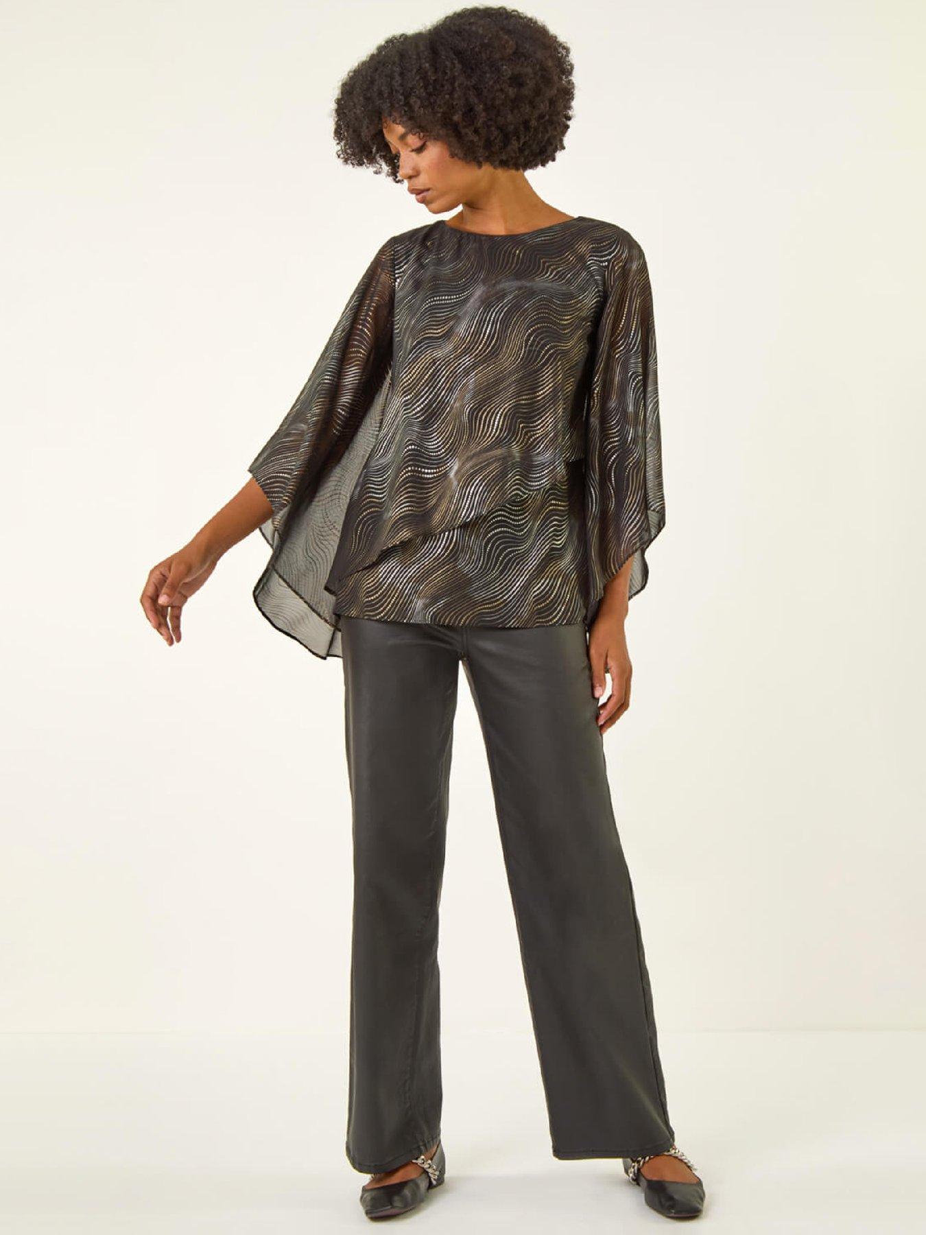 Image 3 of 5 of Roman Wavy Spot Foil Overlay Top