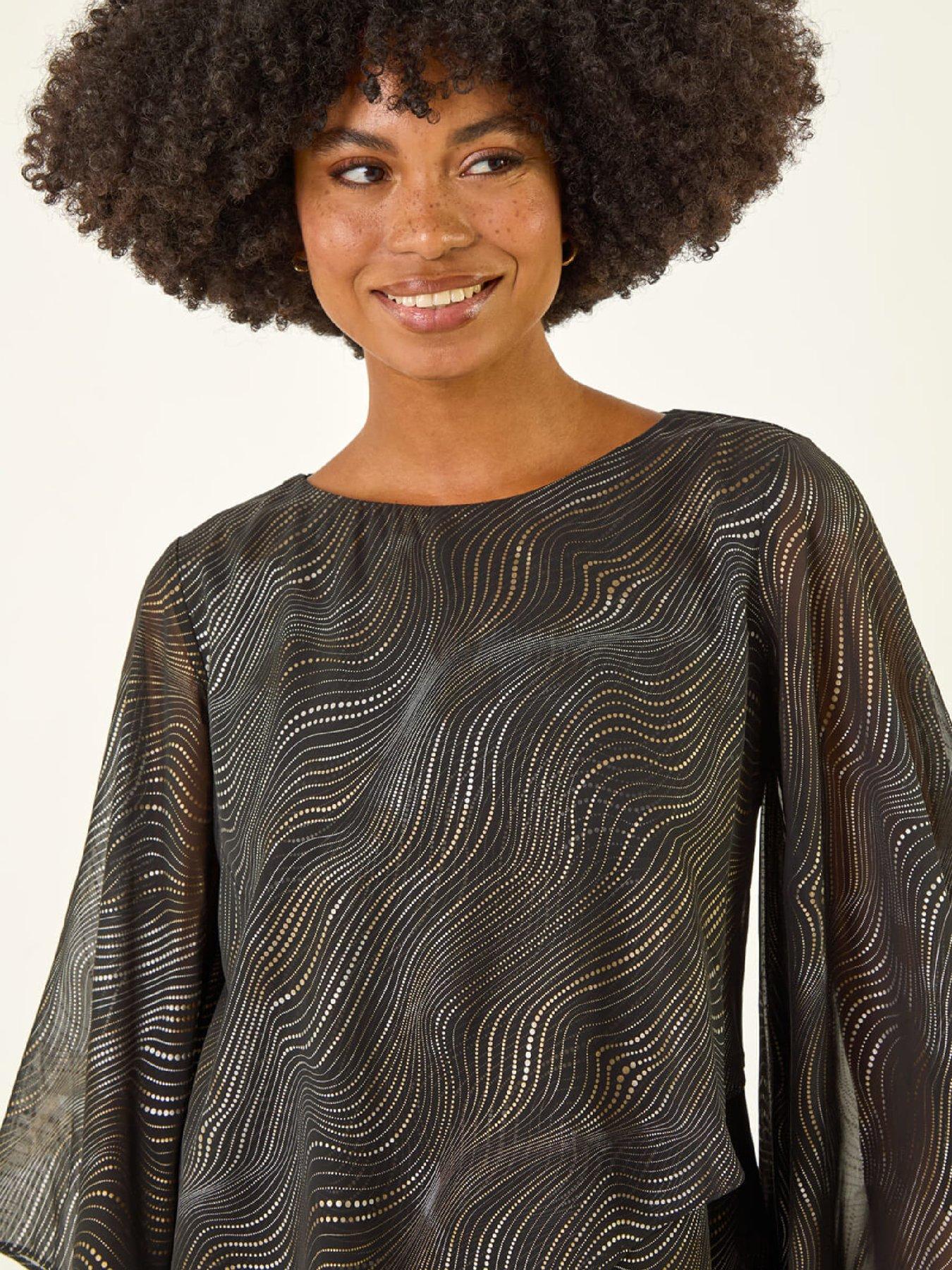 Image 4 of 5 of Roman Wavy Spot Foil Overlay Top