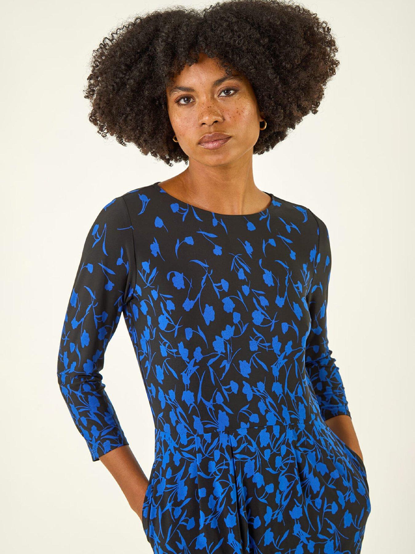 roman-floral-pleat-pocket-front-stretch-dressoutfit