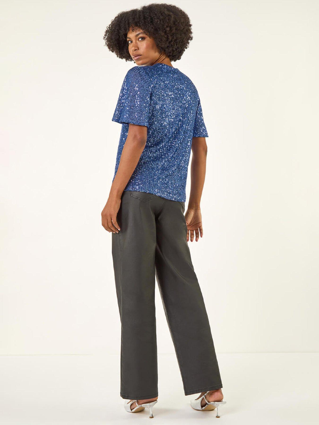 roman-sequin-tie-neck-topstillFront